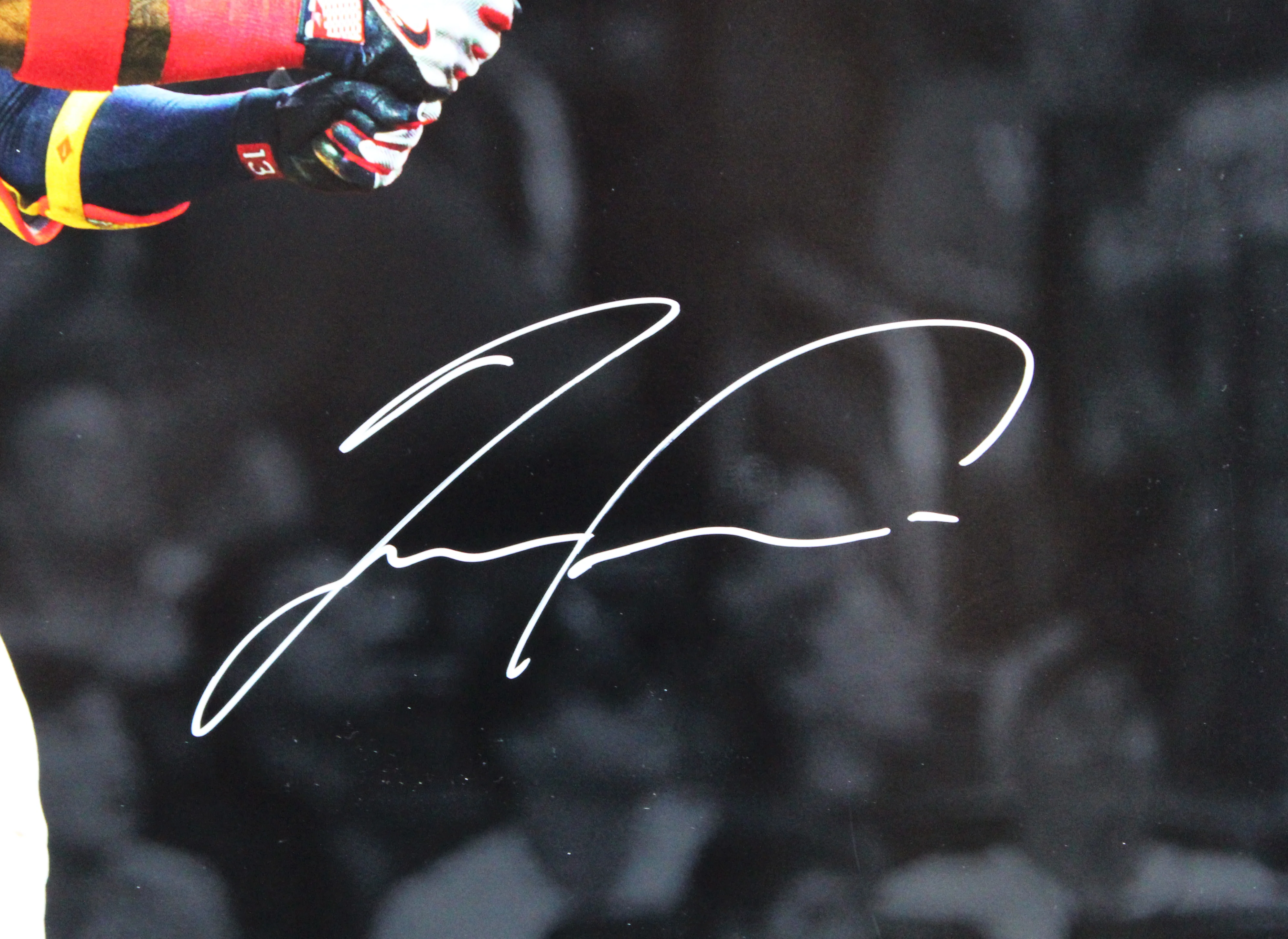 Braves Ronald Acuna Jr. Signed 16x20 Horizontal Spotlight Batting Photo BAS Wit - Image 3
