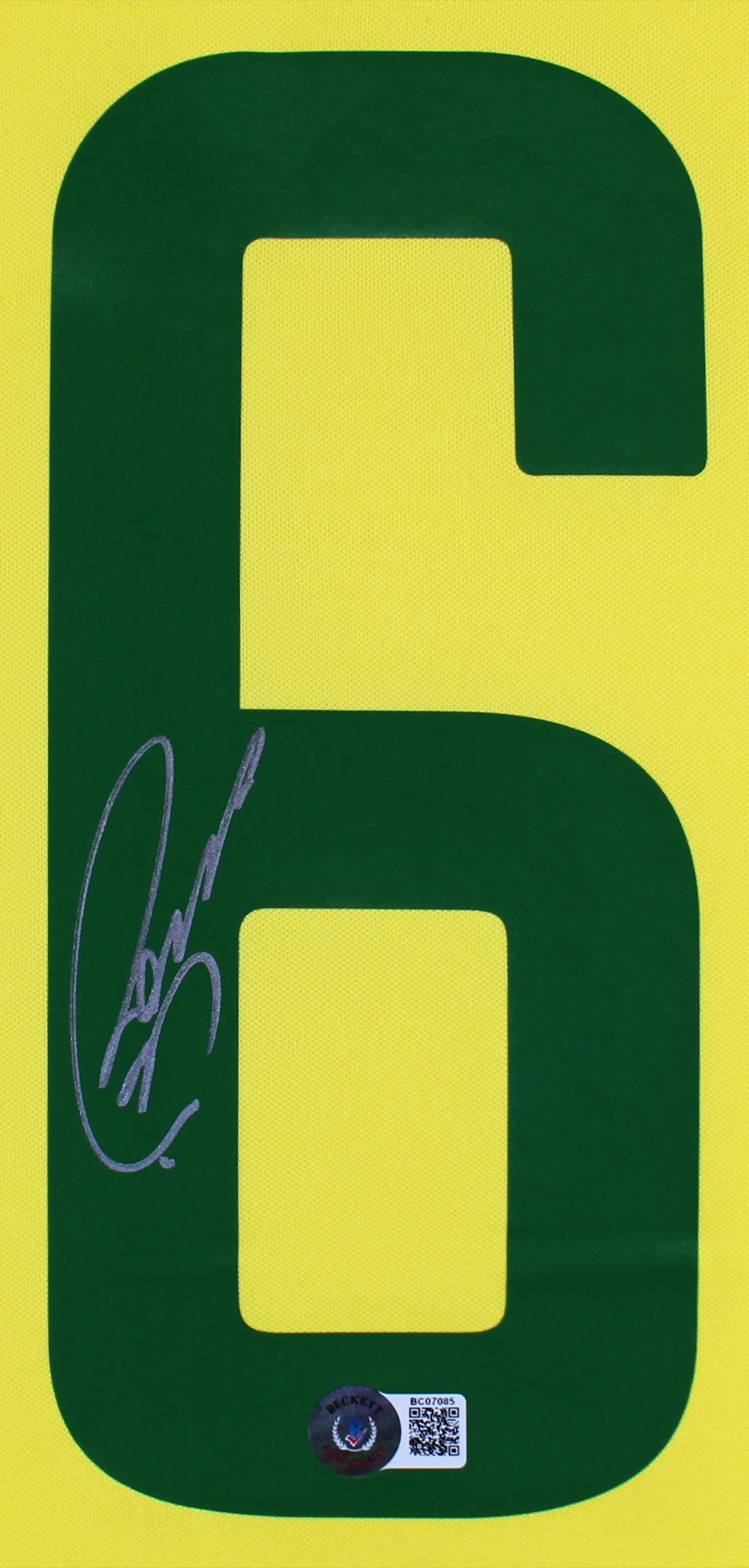 Brazil Roberto Carlos Authentic Signed Yellow Jersey Autographed BAS - Image 3
