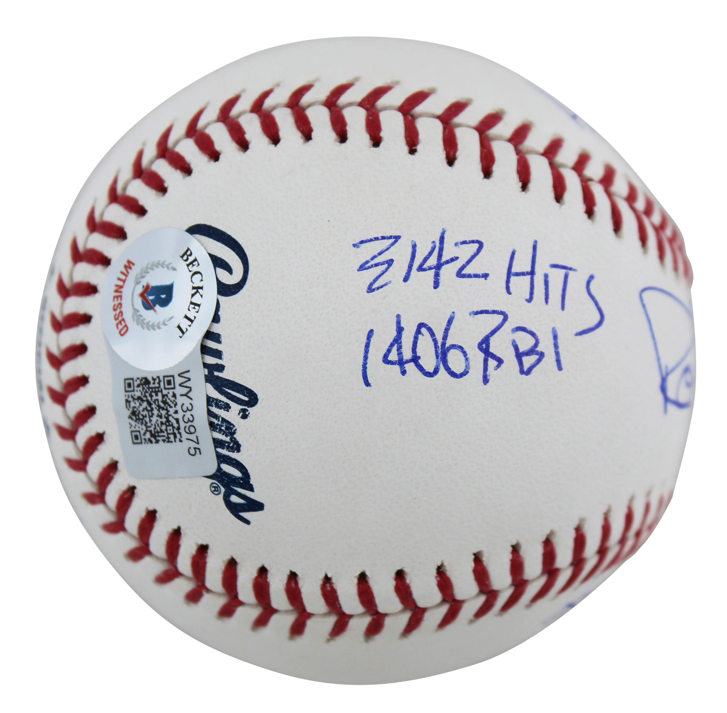 Brewers Robin Yount "6x Stat" Authentic Signed Oml Baseball w/ Case BAS Wit 2 - Image 4