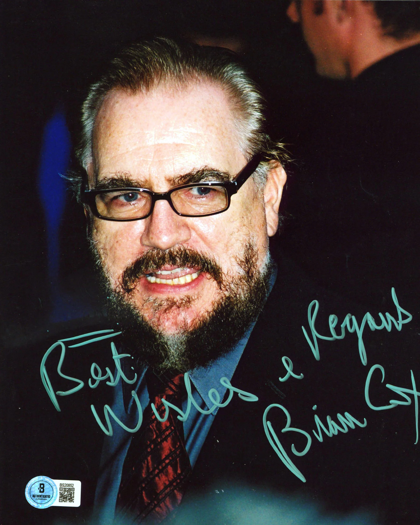 Brian Cox Succession "Best Wishes & Regards" Authentic Signed 8x10 BAS #BS20852 - Image 2