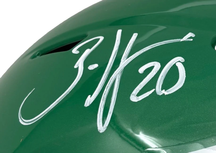 Brian Dawkins Signed Eagles Full Size Kelly Green Speed Authentic Helmet BAS - Image 2