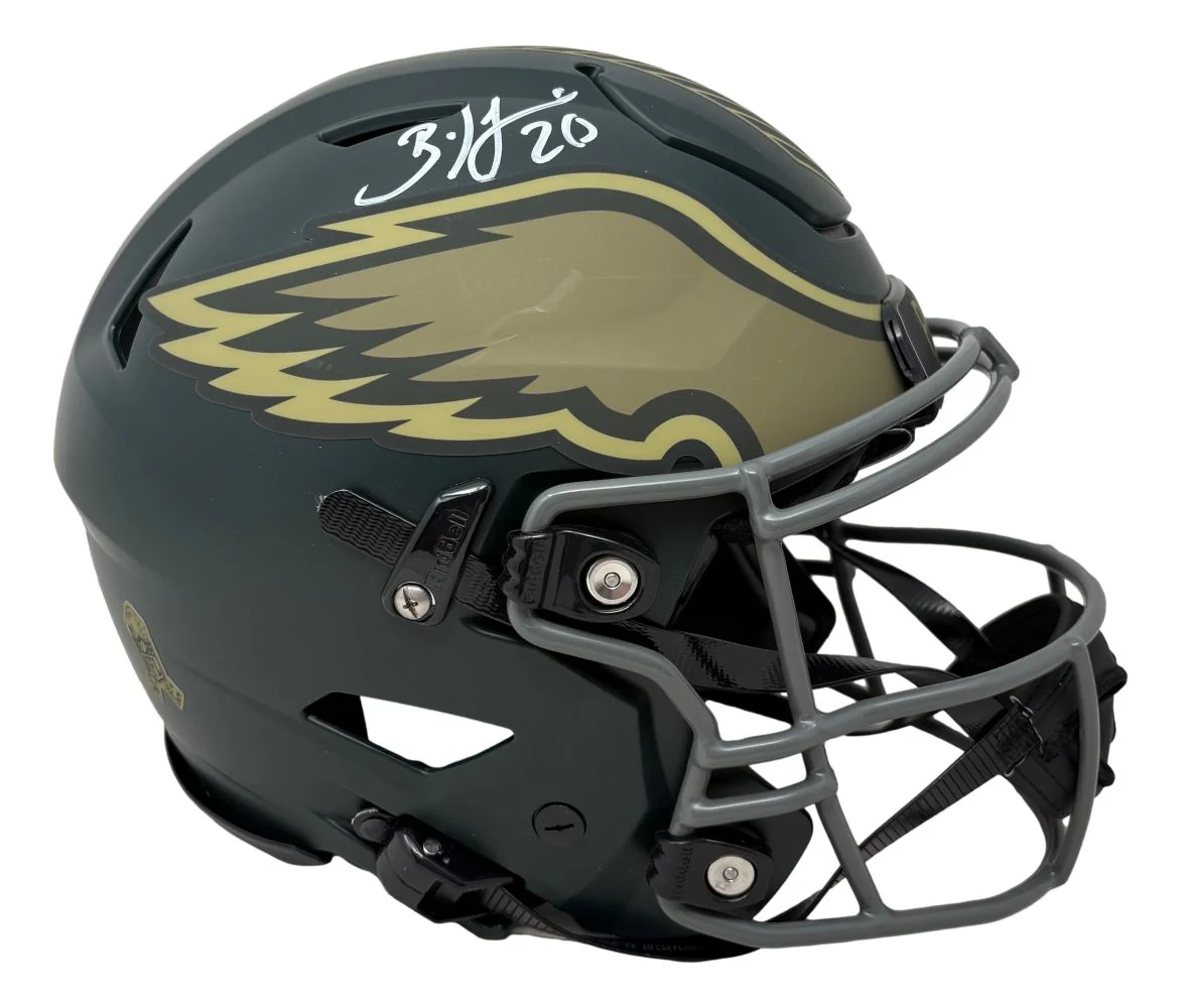 Brian Dawkins Signed Eagles Salute To Service FS Authentic SpeedFlex Helmet BAS