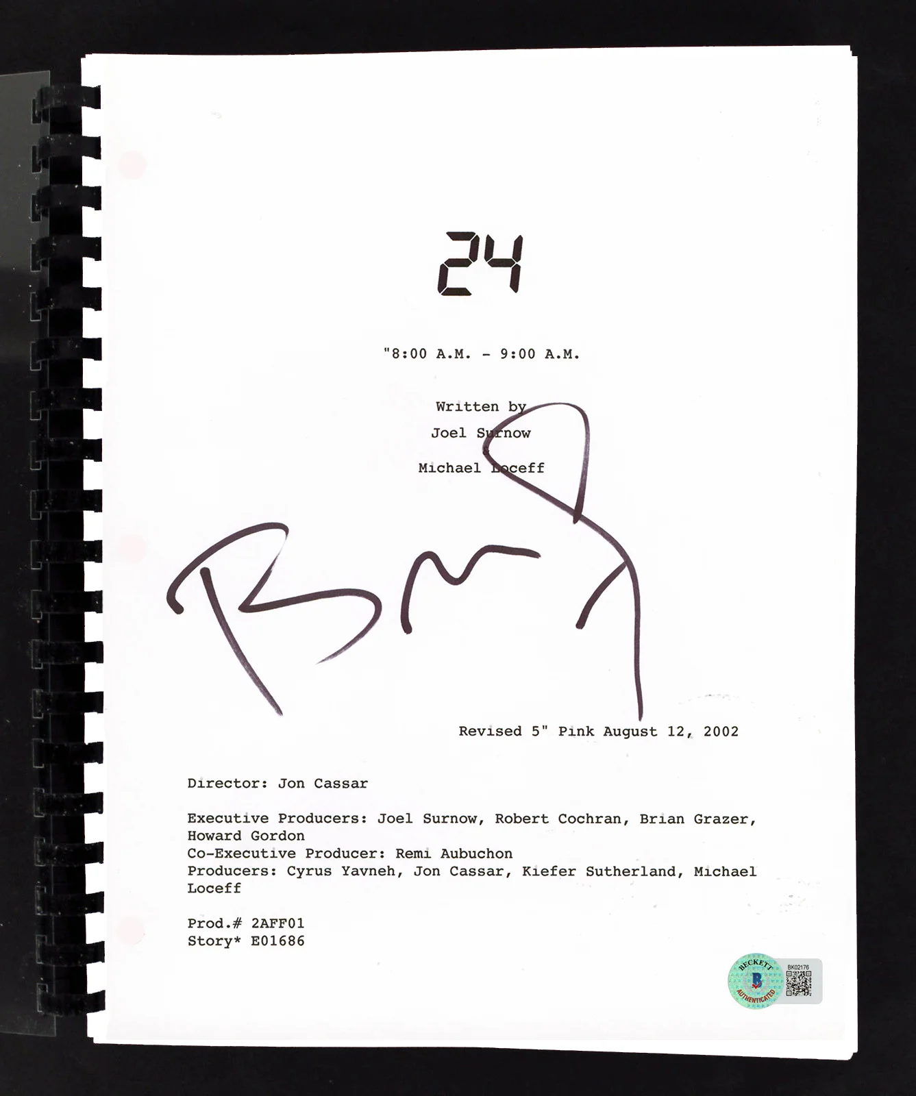 Brian Grazer 24 Authentic Signed Movie Script Autographed BAS #BK02176 - Image 2