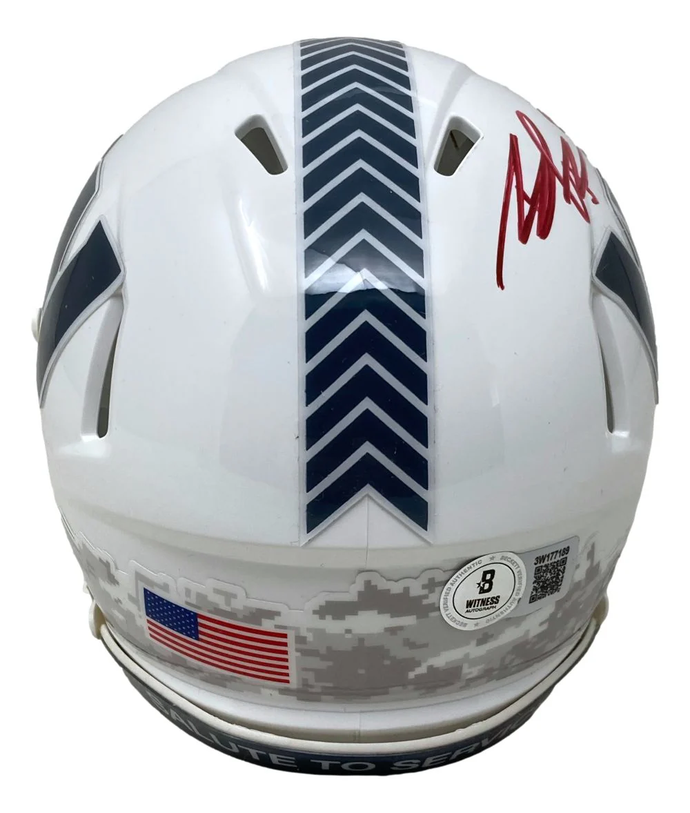 Brian Robinson Jr Signed Commanders Salute To Service Mini Speed Helmet BAS - Image 2