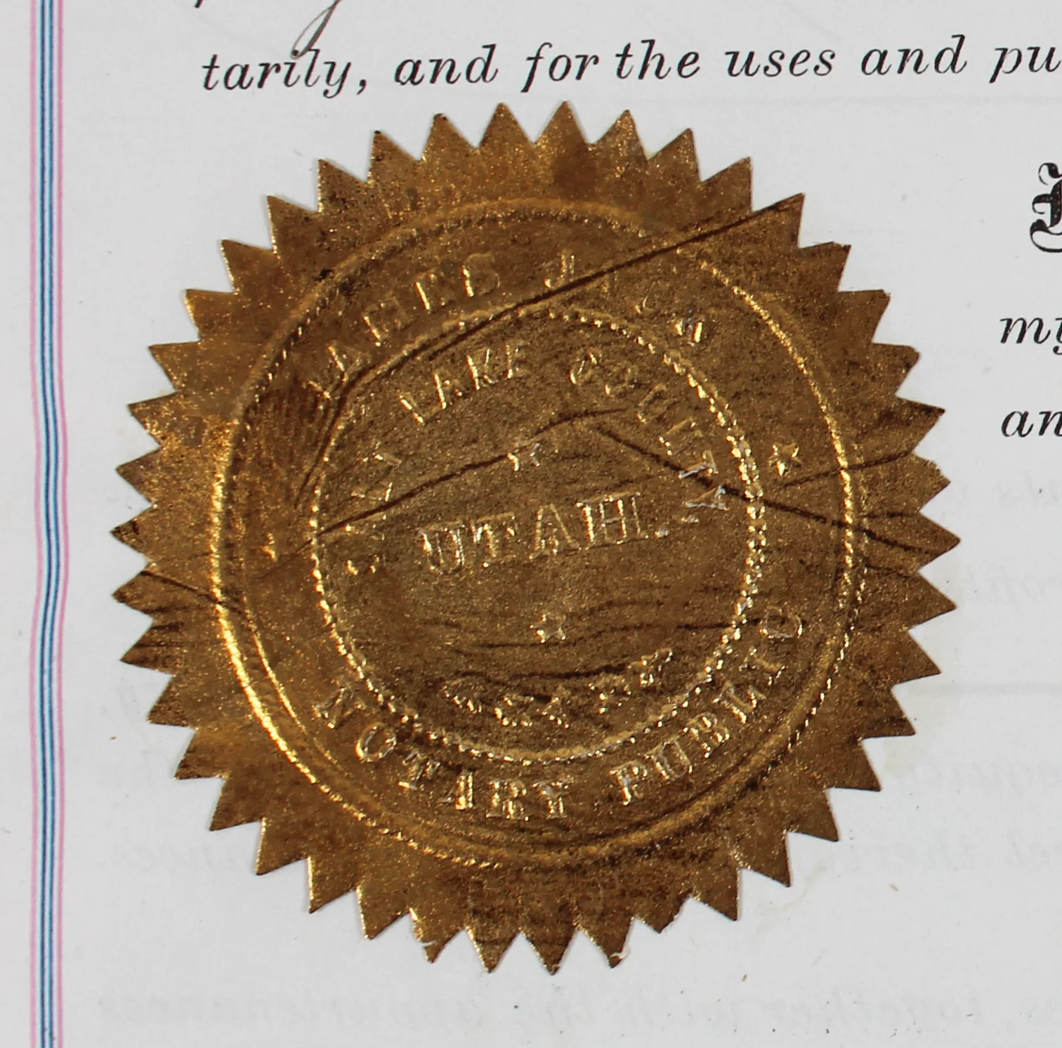 Brigham Young Authentic Signed 7.5x14.5 1873 Land Deed Document BAS #AB77797 - Image 6