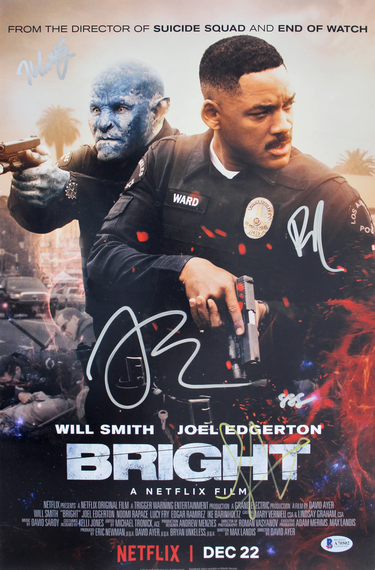 Bright (5) Fry, Edgerton, Ramirez, Gerald & +1 Signed 12x18 Photo BAS #A70502 - Image 2