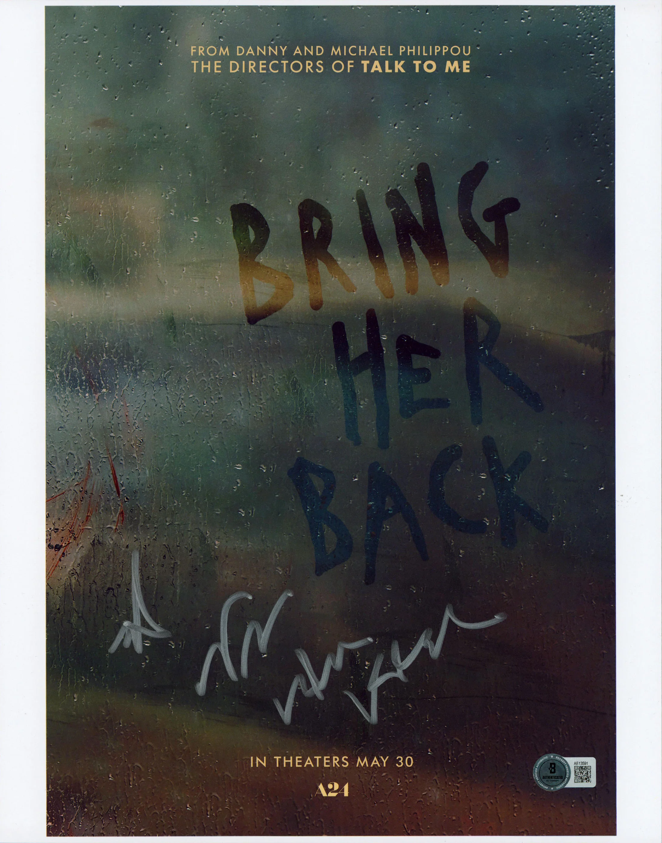 Bring Her Back Danny Philippou & Michael Philippou Signed 11x14 Photo BASAE13591 - Image 2