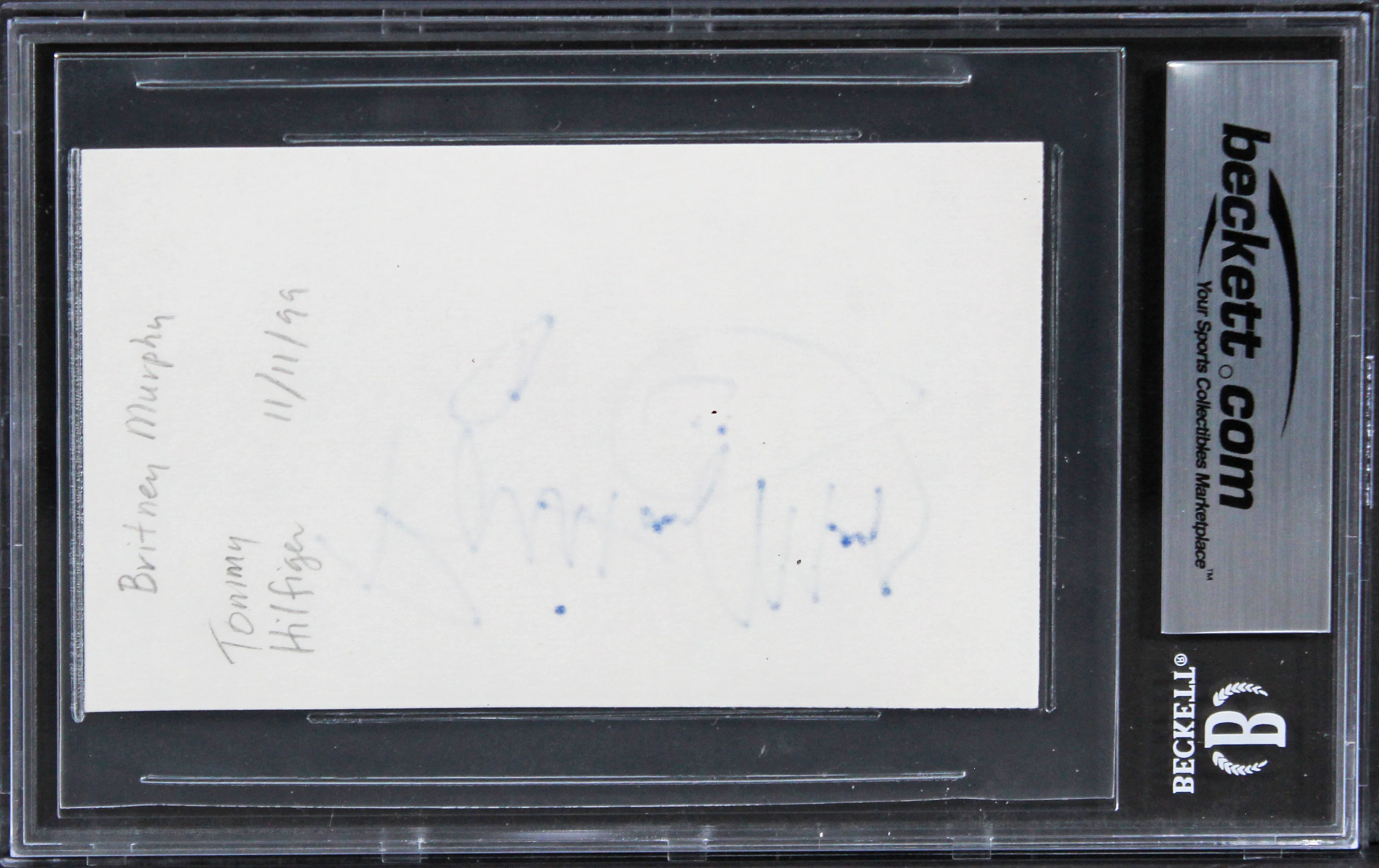 Brittany Murphy 8 Mile Authentic Signed 3x5 Index Card Auto Grade 10 BAS Slabbed - Image 3