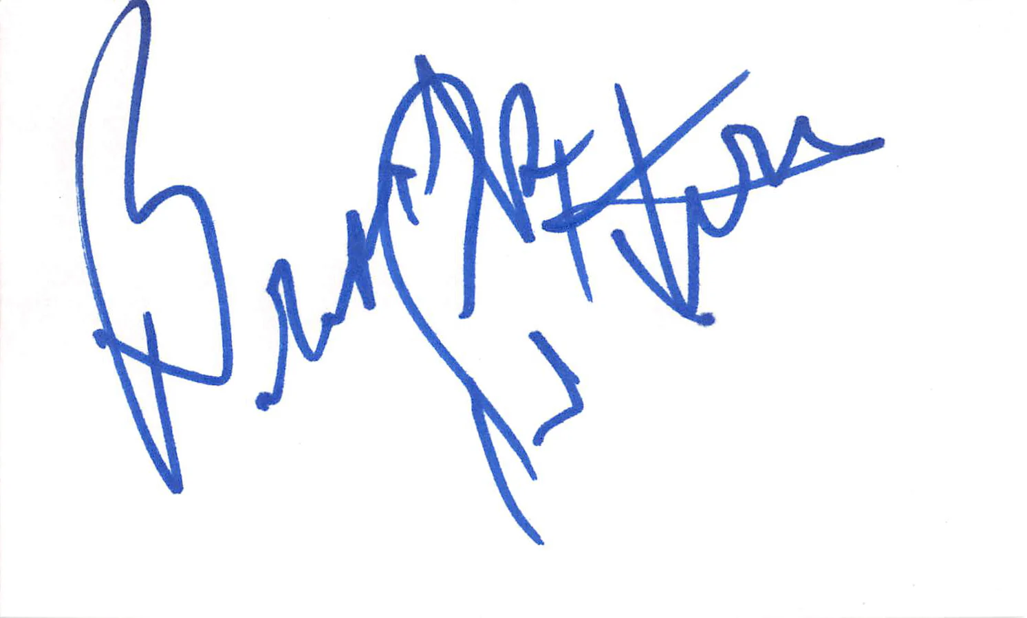 Brock Peters Star Trek VI Authentic Signed 3x5 Index Card BAS #BL96218