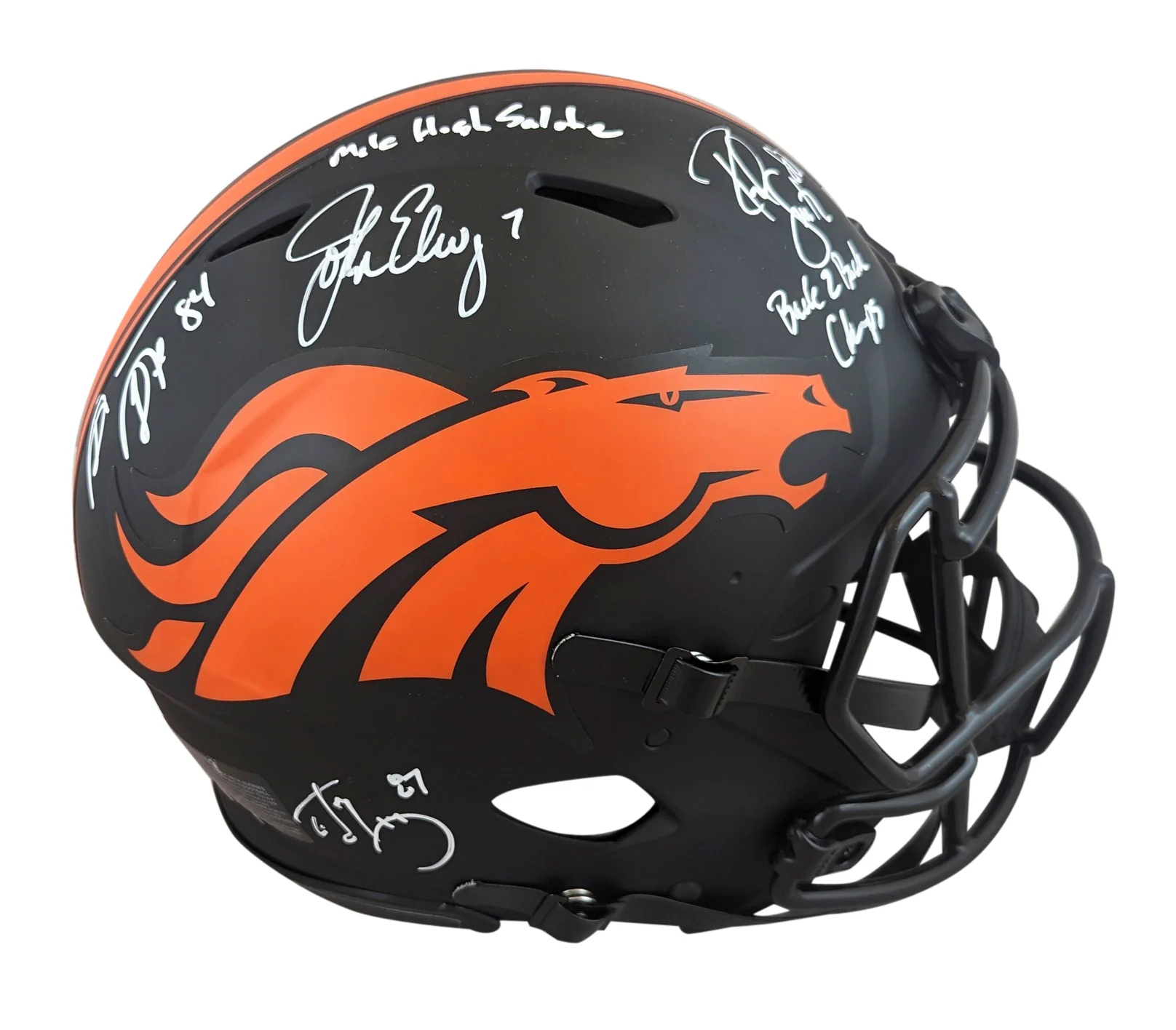 Broncos (4) Elway, Sharpe, Smith +1 Signed Eclipse F/S Speed Proline Helmet BAS - Image 2