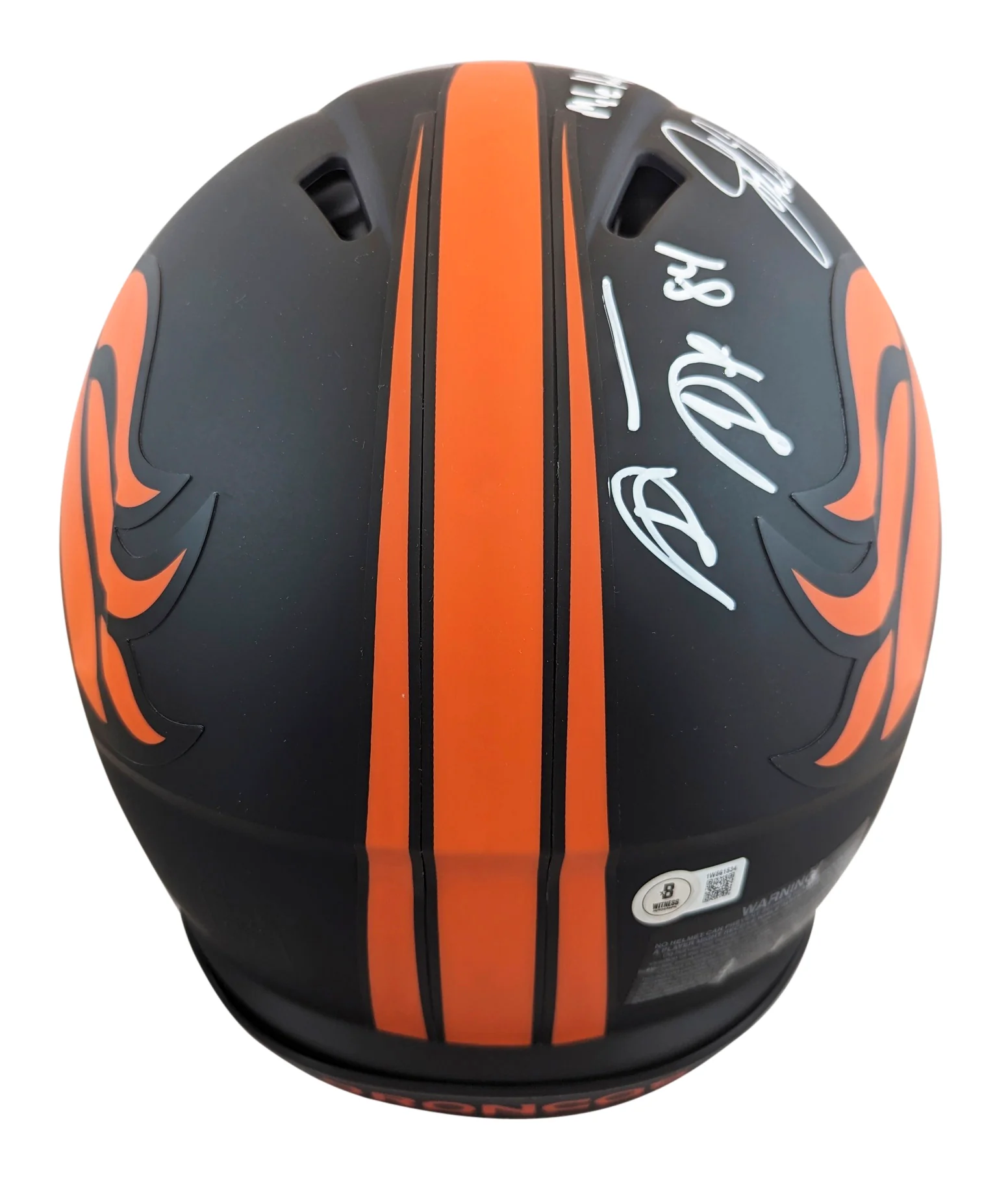 Broncos (4) Elway, Sharpe, Smith +1 Signed Eclipse F/S Speed Proline Helmet BAS - Image 3