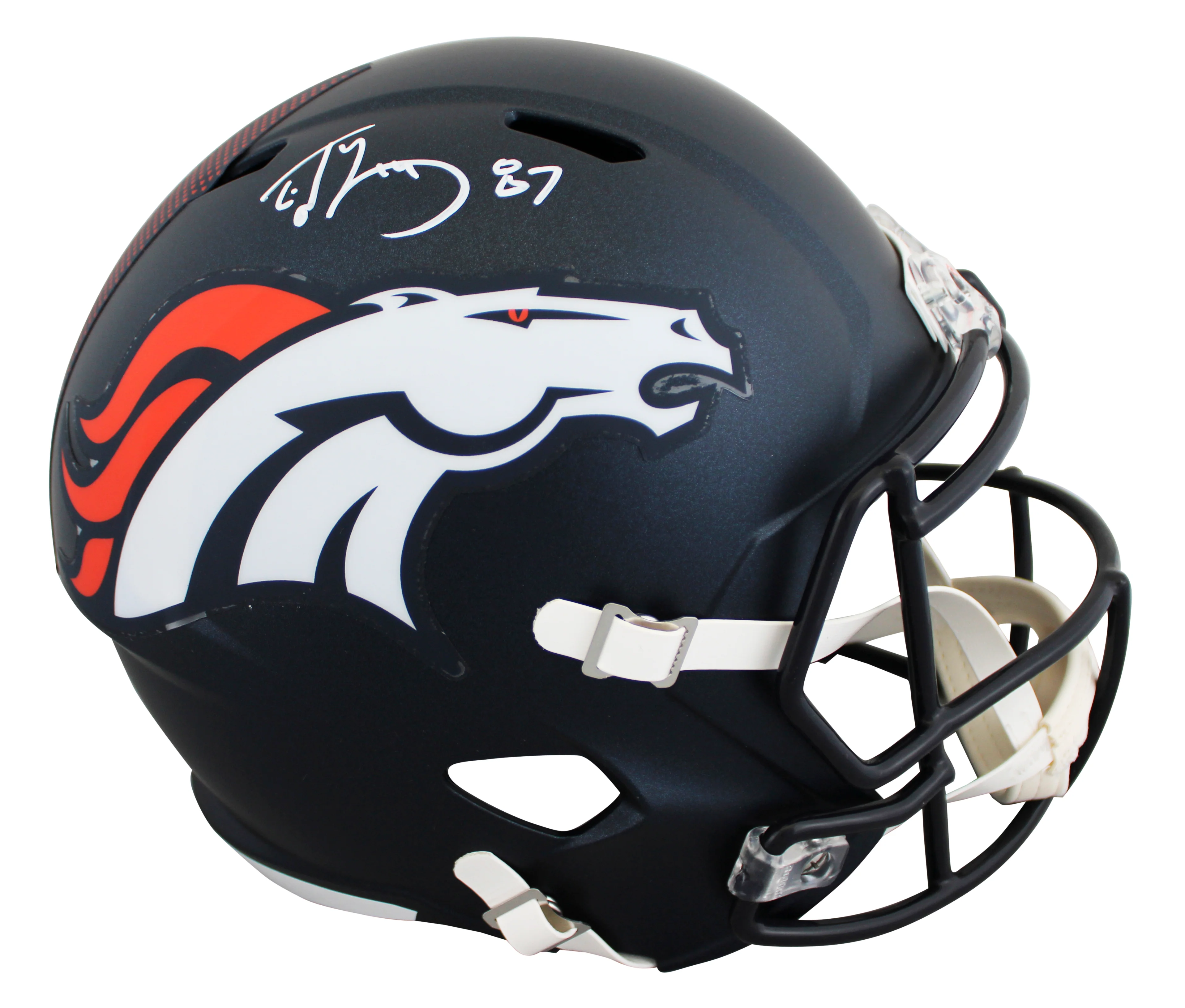 Broncos Ed McCaffrey Authentic Signed Full Size Speed Rep Helmet BAS Witnessed 2