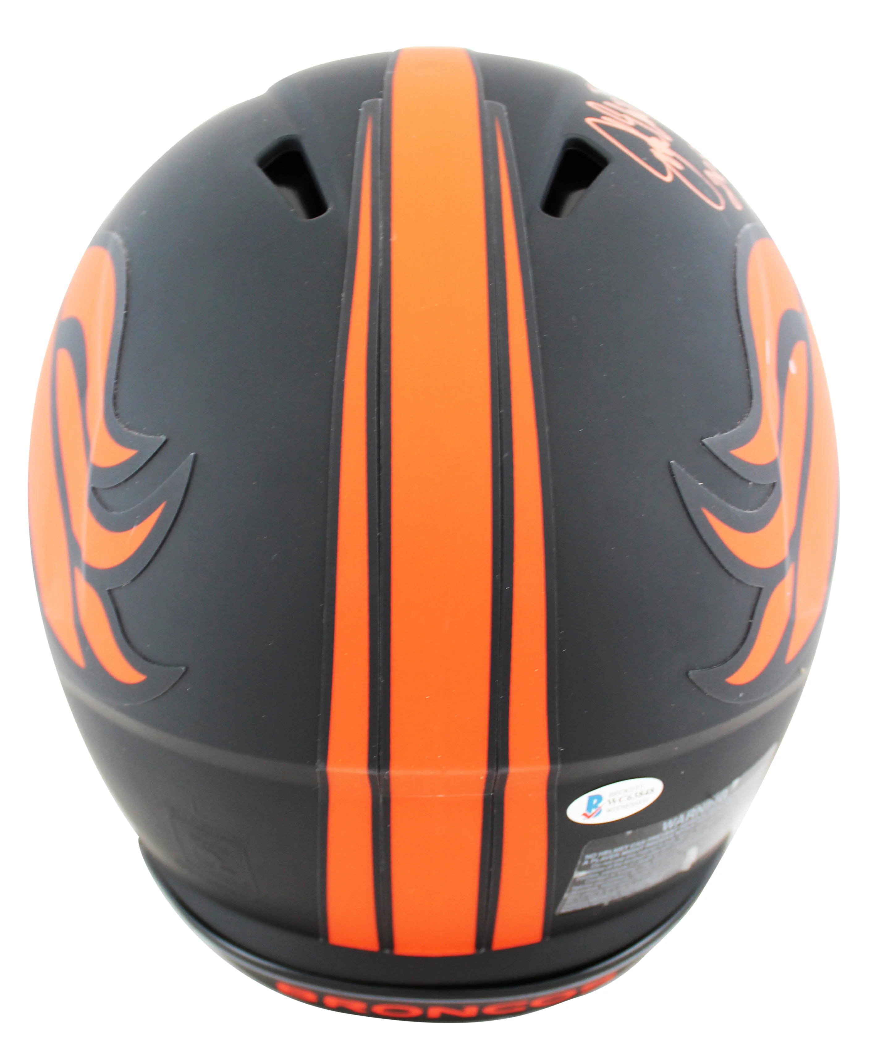 Broncos John Elway 2x Insc Signed Eclipse Proline F/S Speed Helmet BAS Witness - Image 3
