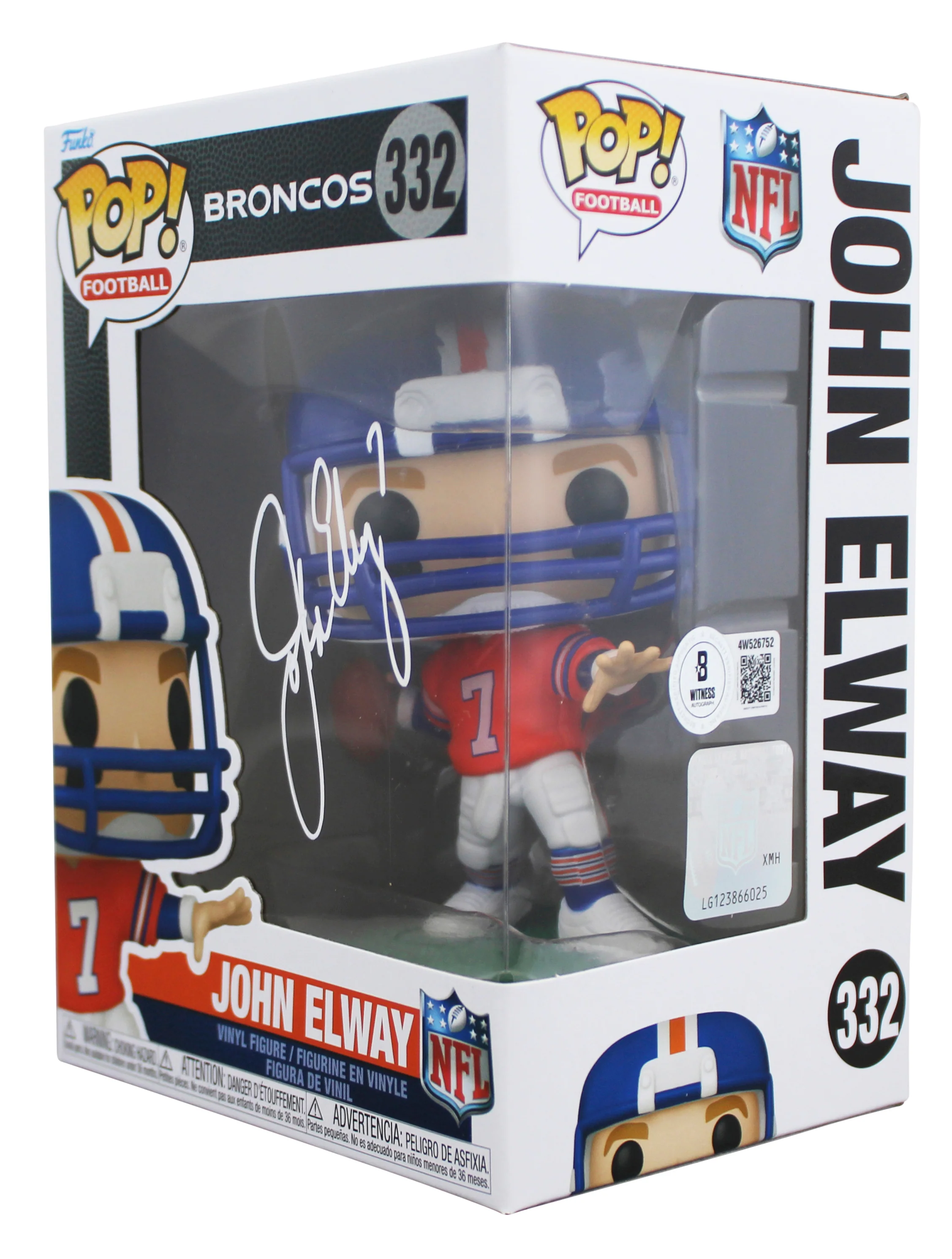 Broncos John Elway Authentic Signed #332 Funko Pop Vinyl Figure BAS Witnessed - Image 3