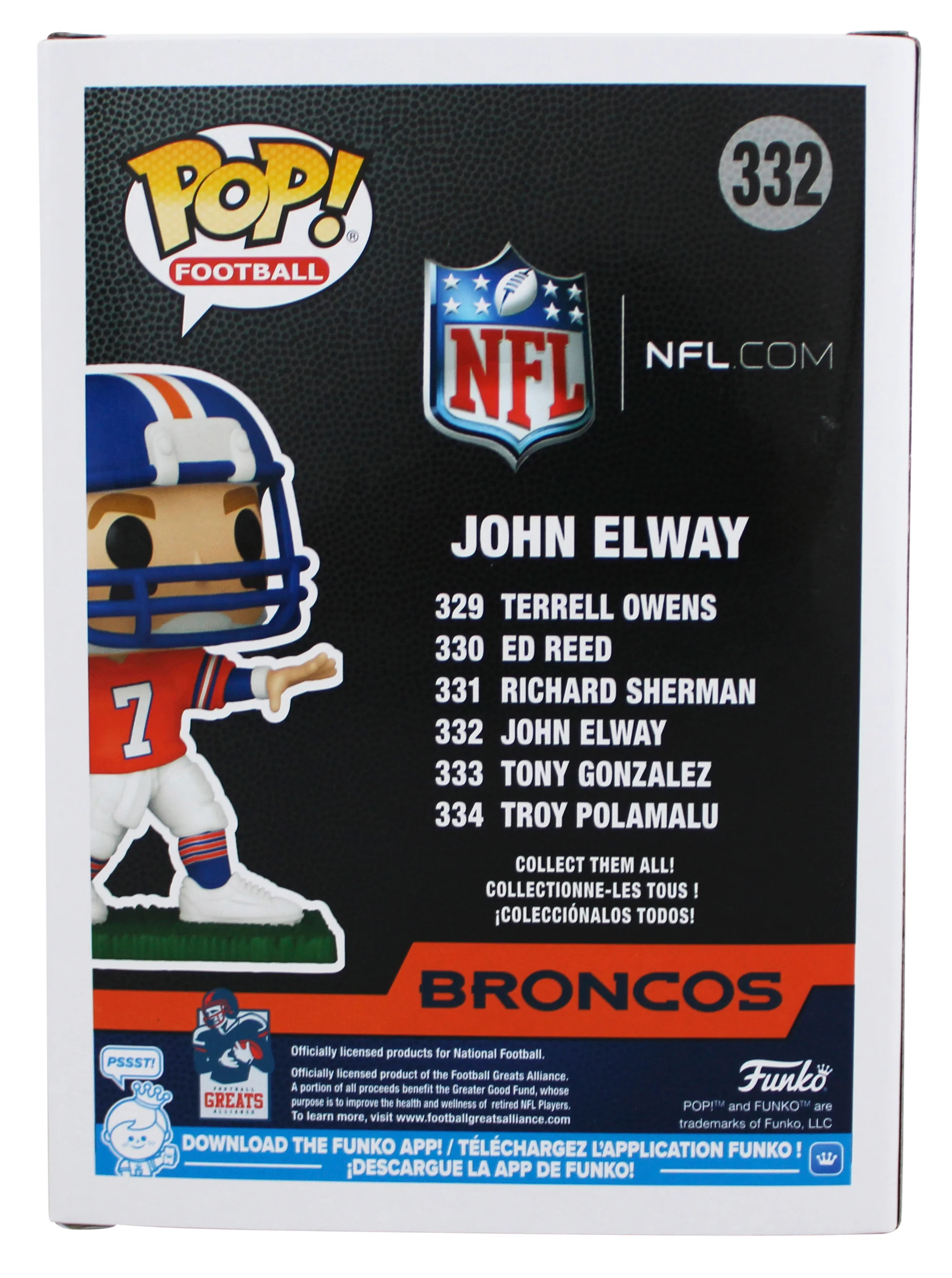 Broncos John Elway Authentic Signed #332 Funko Pop Vinyl Figure BAS Witnessed - Image 5