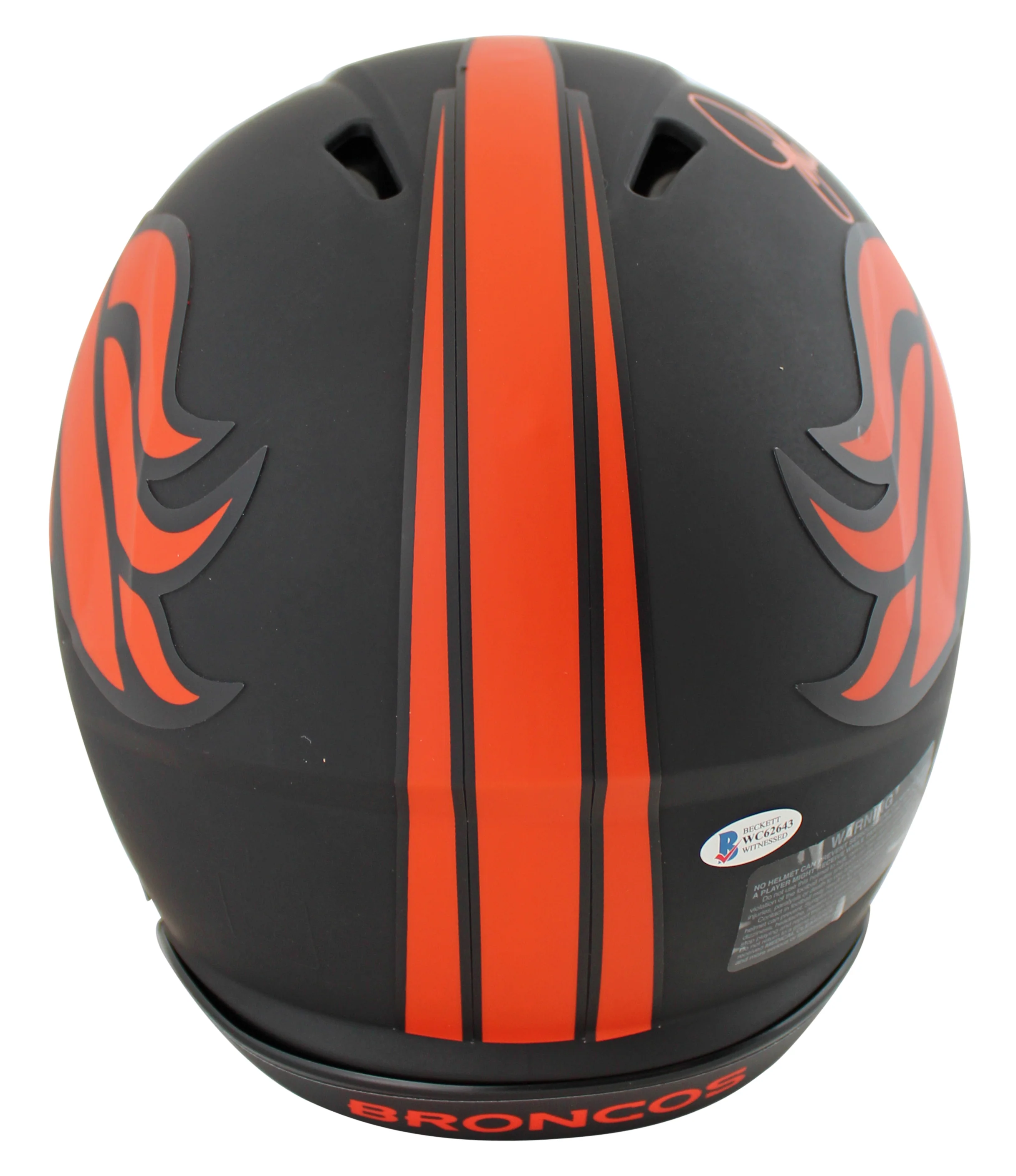 Broncos John Elway Signed Eclipse Full Size Speed Proline Helmet BAS Witnessed - Image 3
