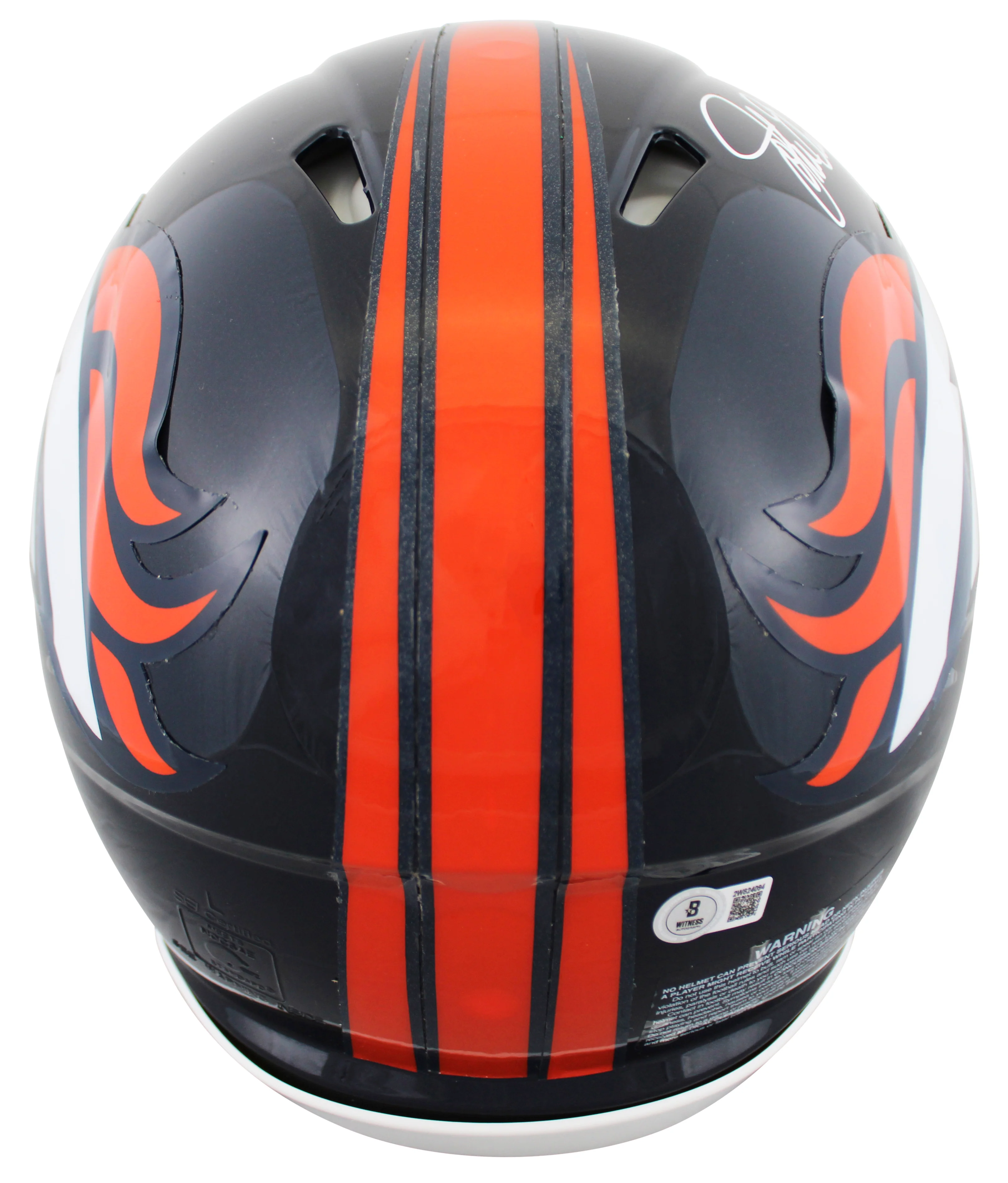 Broncos John Elway Signed Full Size Speed Proline Helmet w/ Case BAS Witnessed - Image 4