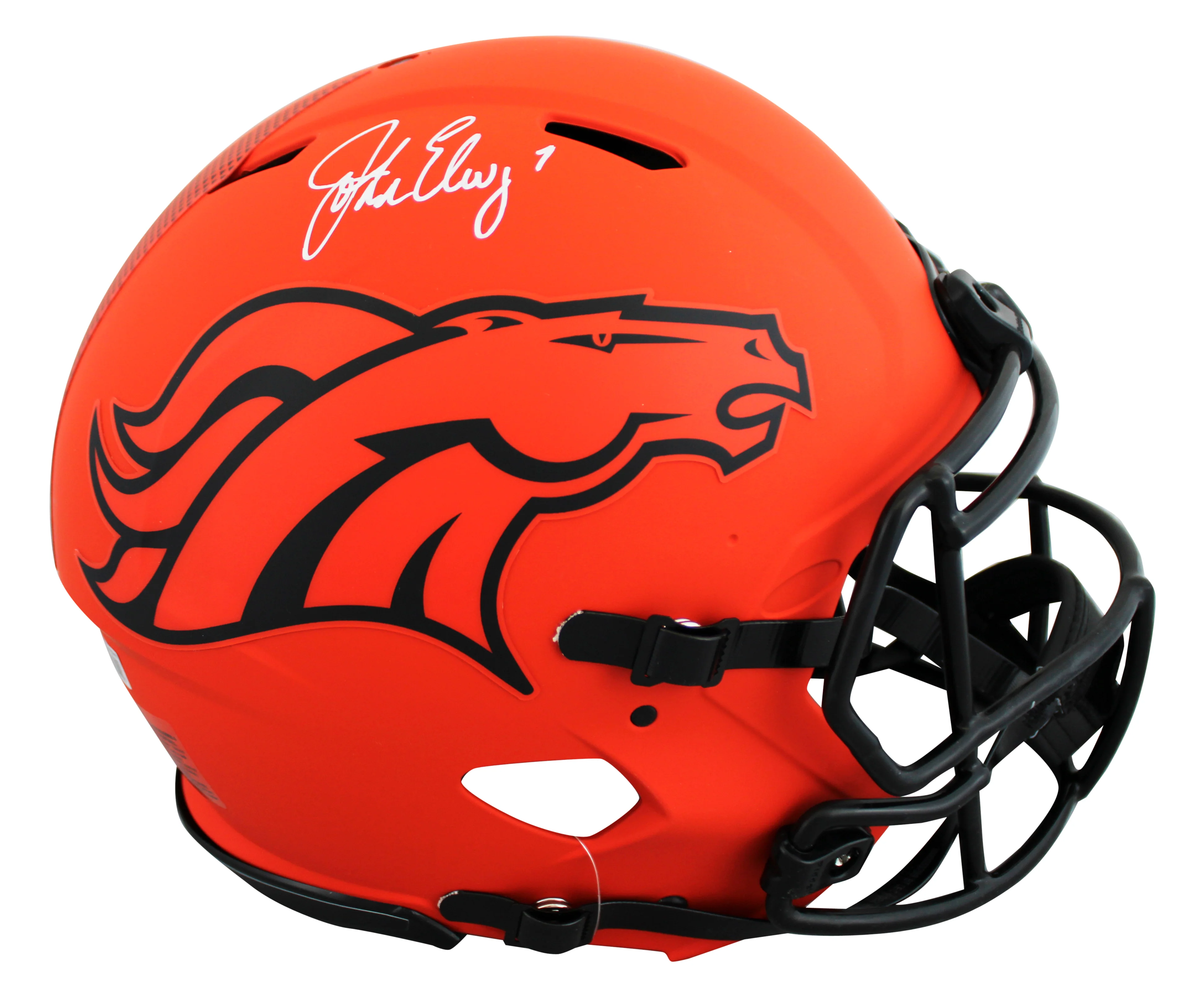 Broncos John Elway Signed Rave Full Size Speed Proline Helmet W/ Case BAS Wit - Image 3