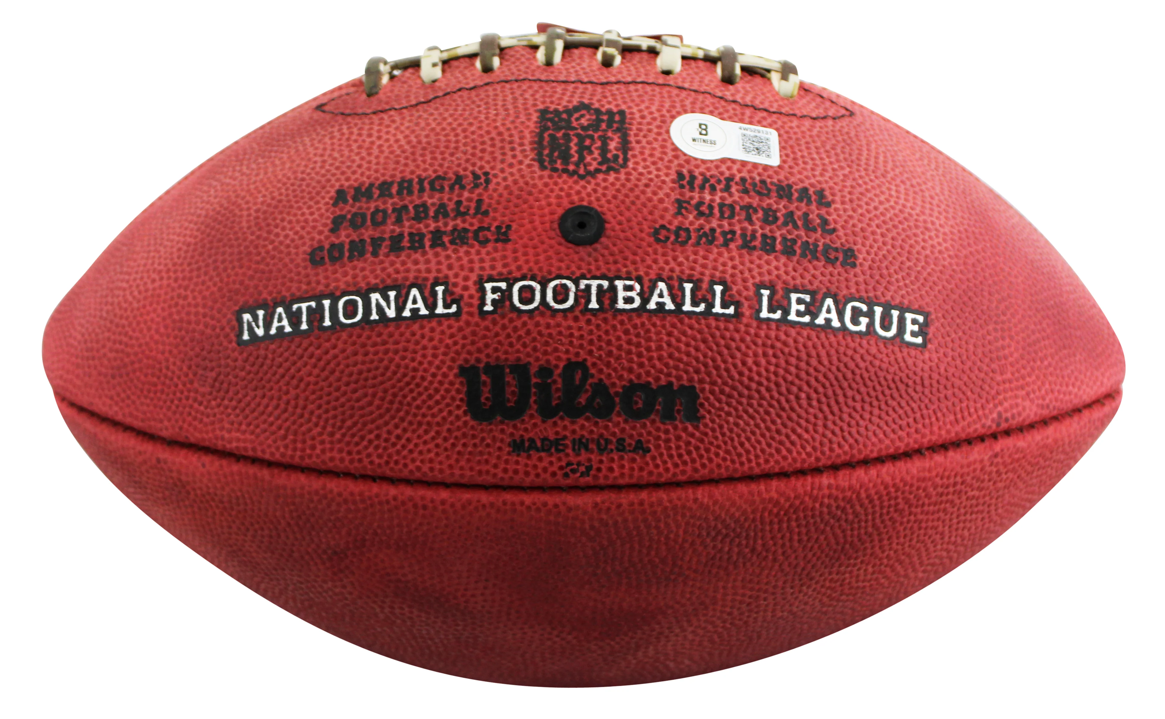 Broncos John Elway Signed Wilson "The Duke" Team Showcase Football BAS Witnessed - Image 5