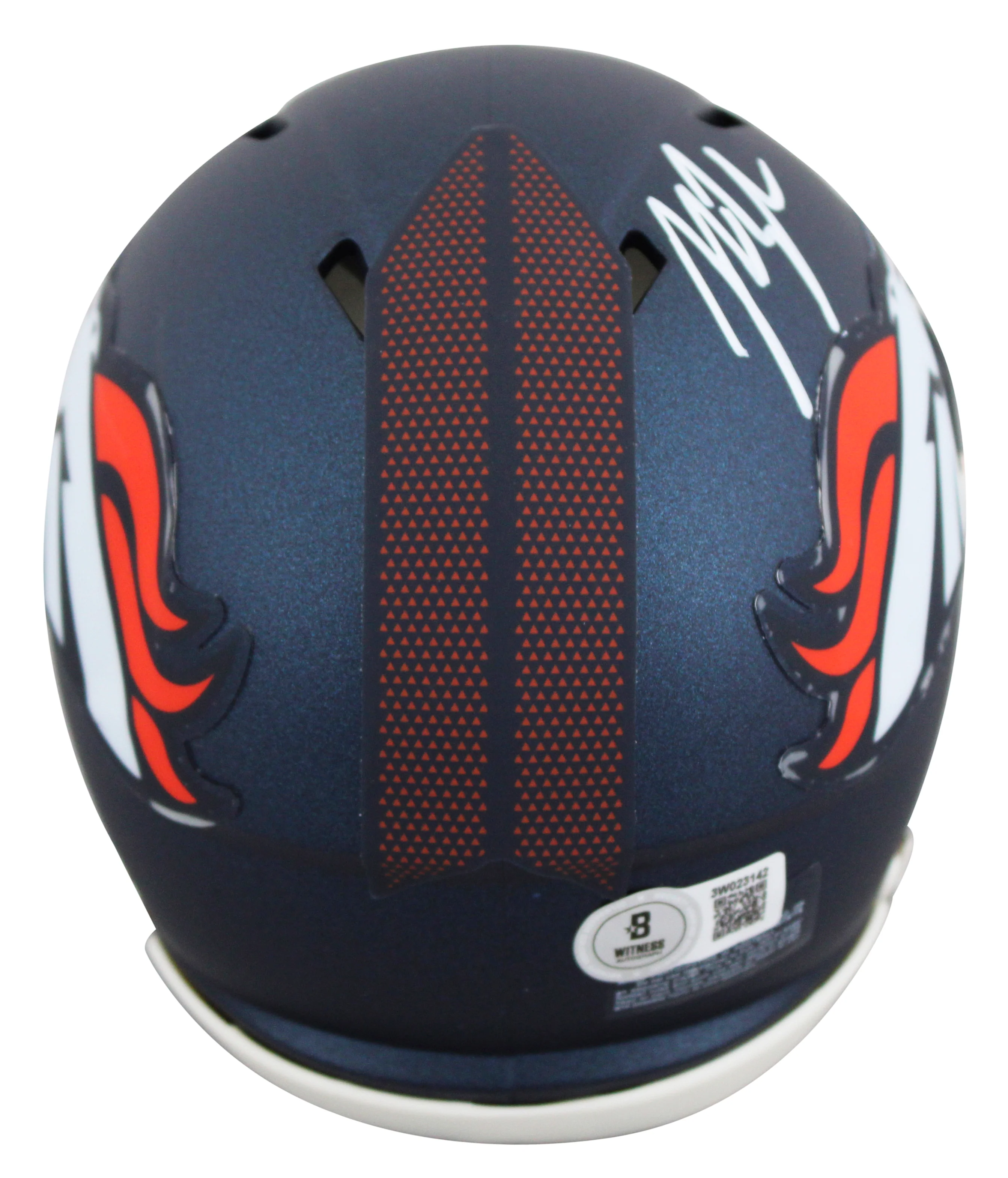 Broncos John Lynch Authentic Signed 2024 Speed Mini Helmet BAS Witnessed - Image 3