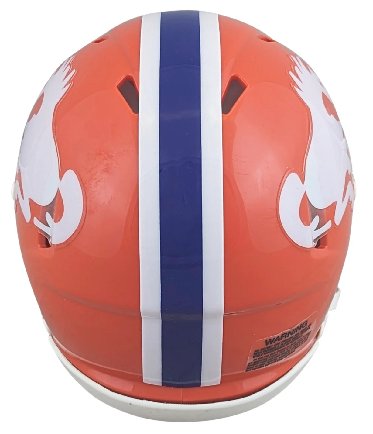 Broncos Karl Mecklenburg Signed 1966 TB Speed Mini Helmet W/ Case BAS Witnessed - Image 4