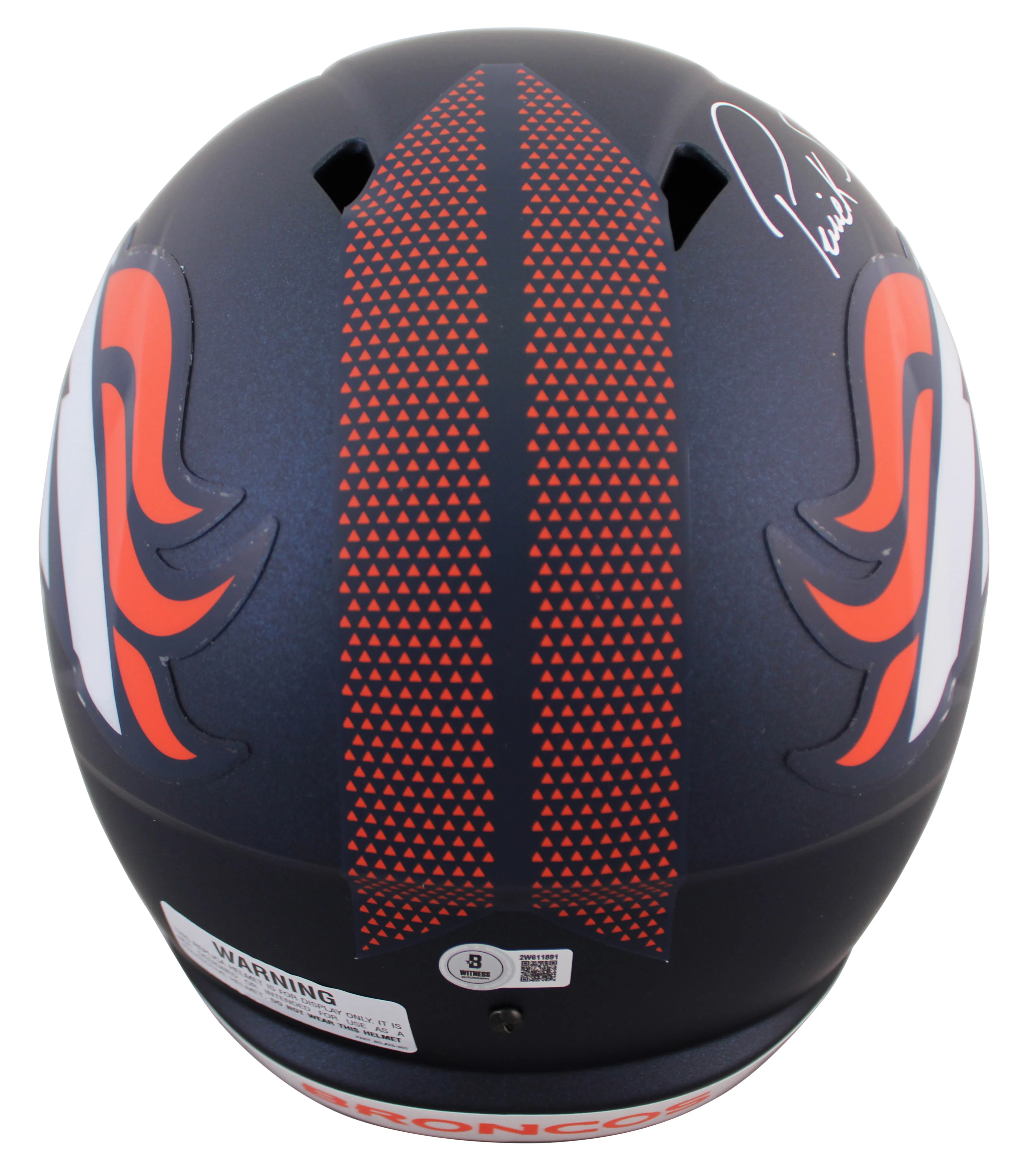 Broncos Patrick Surtain II Signed Full Size Speed Rep Helmet BAS Witnessed - Image 3