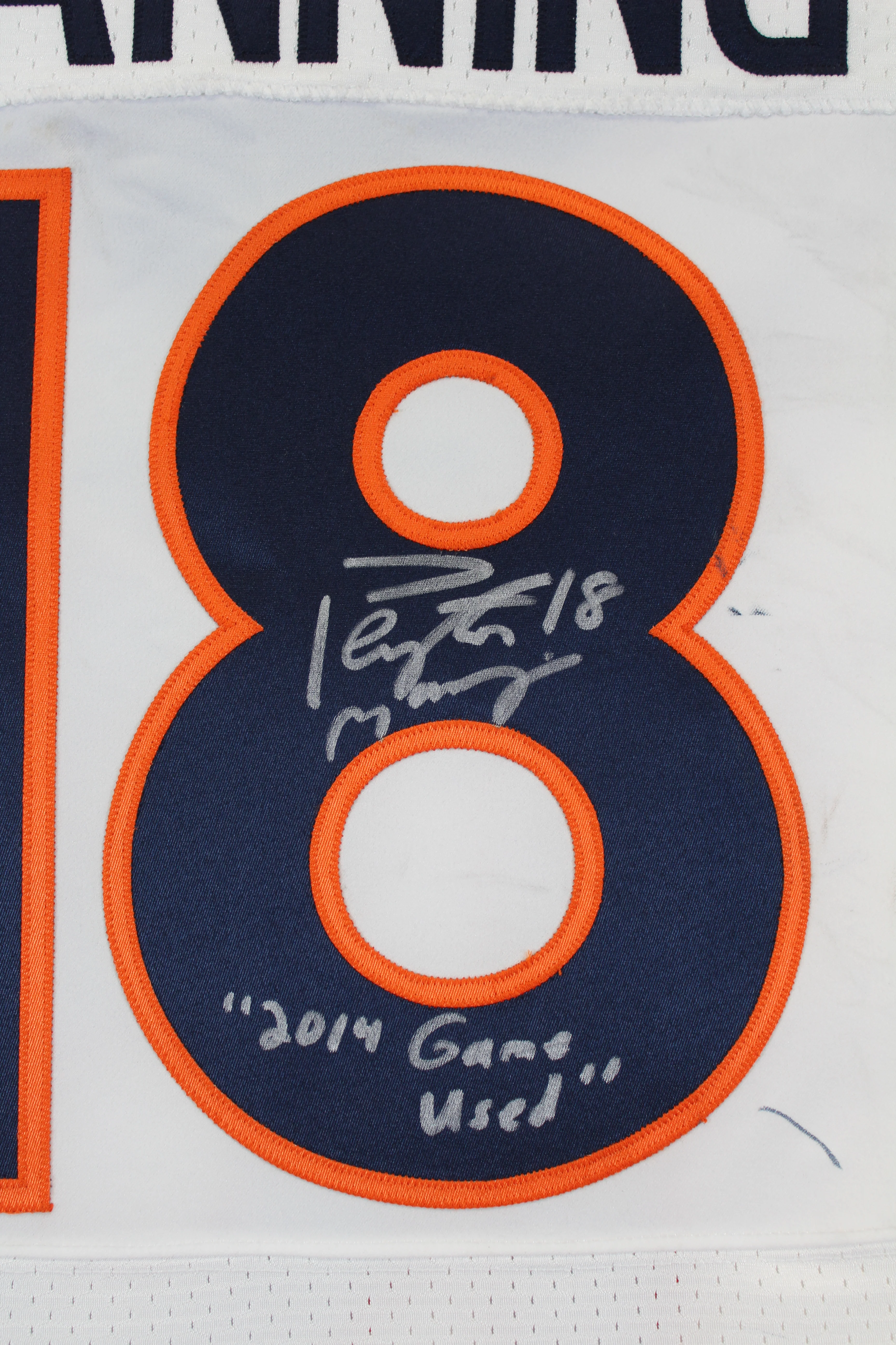 Broncos Peyton Manning 2014 Game Used Signed Nike Jersey Photomatched & Fanatics - Image 6