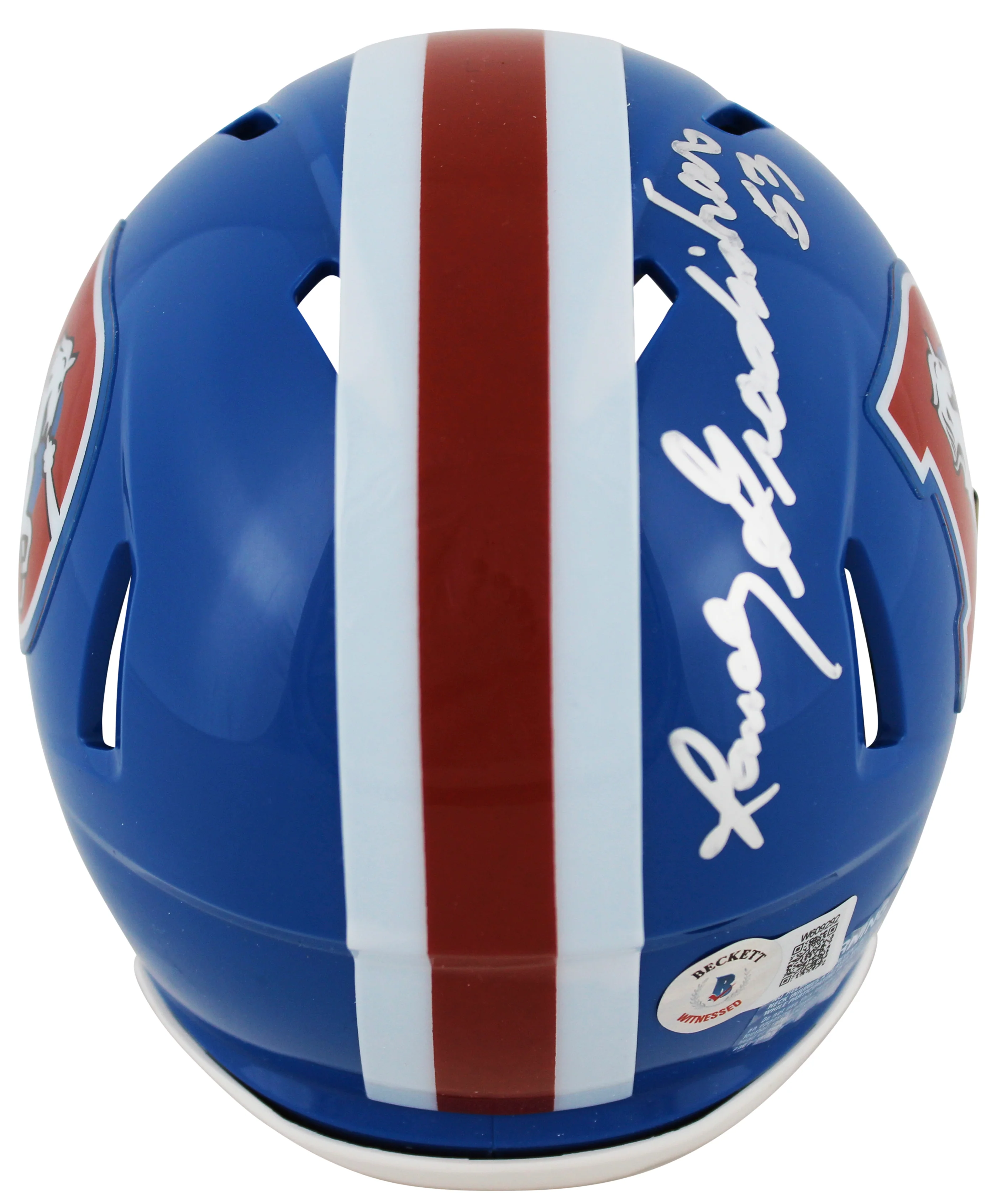 Broncos Randy Gradishar Authentic Signed 1975-96 TB Speed Mini Helmet BAS Wit - Image 3