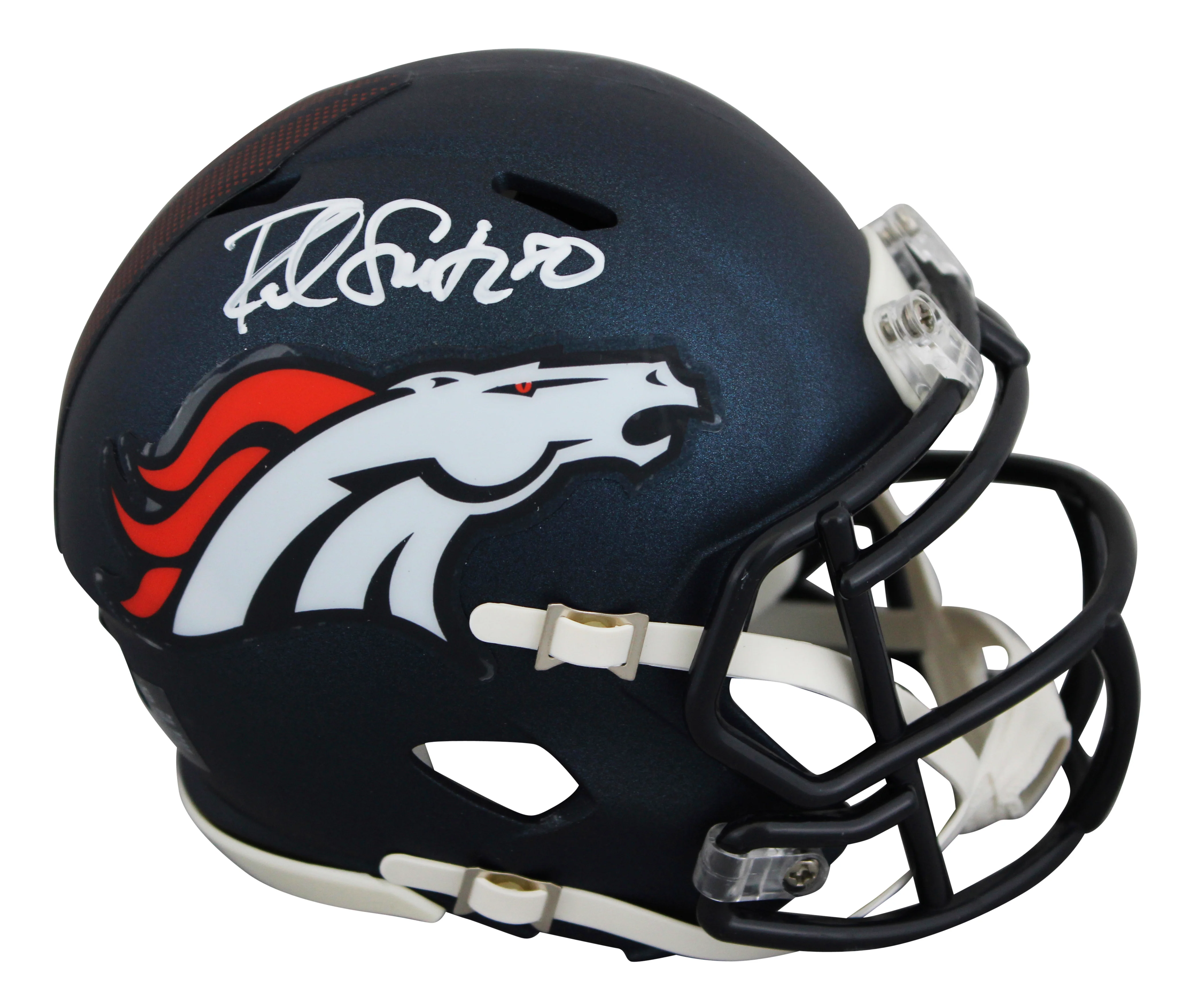 Broncos Rod Smith Authentic Signed Speed Mini Helmet Autographed BAS Witnessed 2