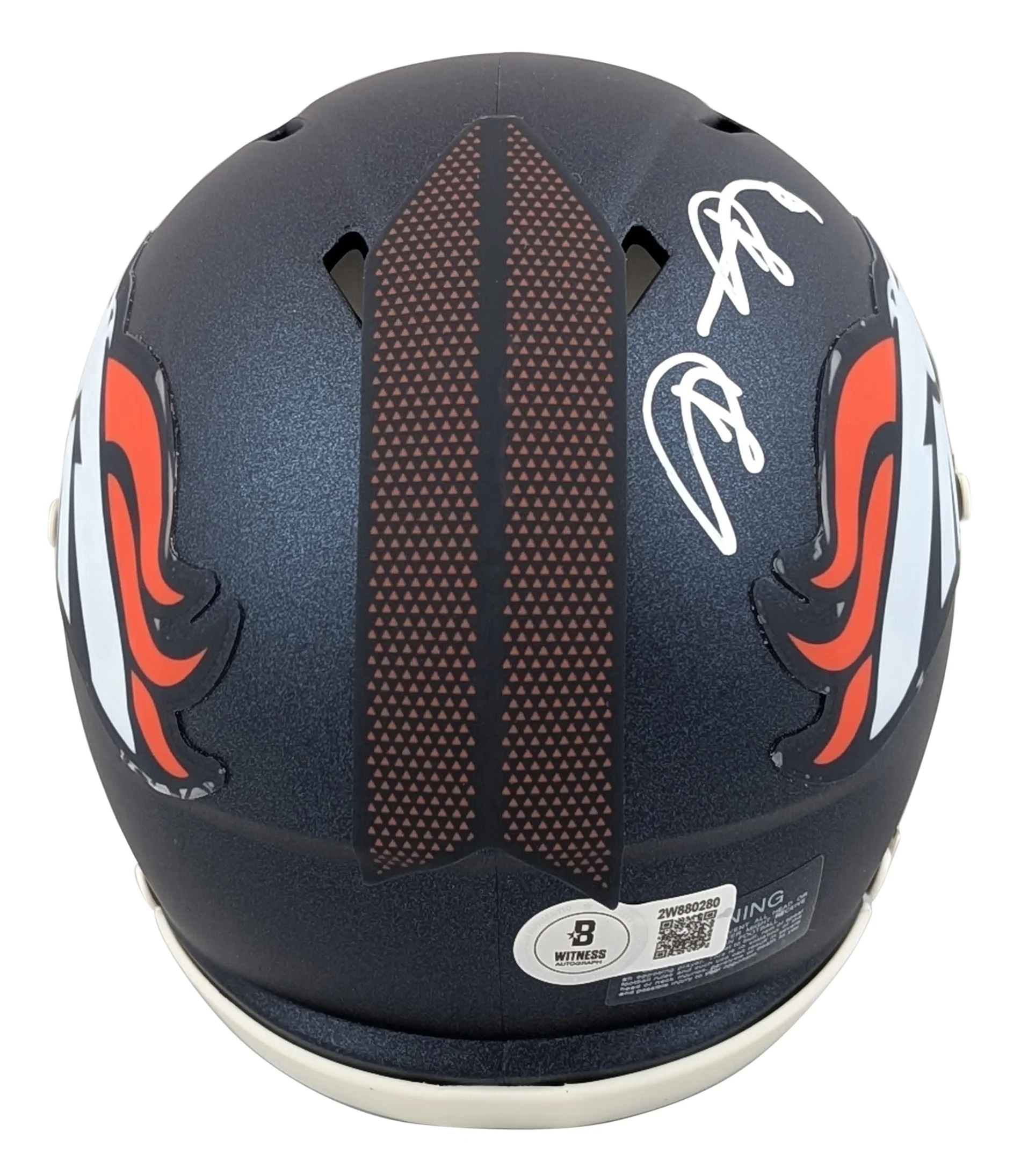Broncos Shannon Sharpe Authentic Signed 2024 Speed Mini Helmet BAS Witnessed - Image 3