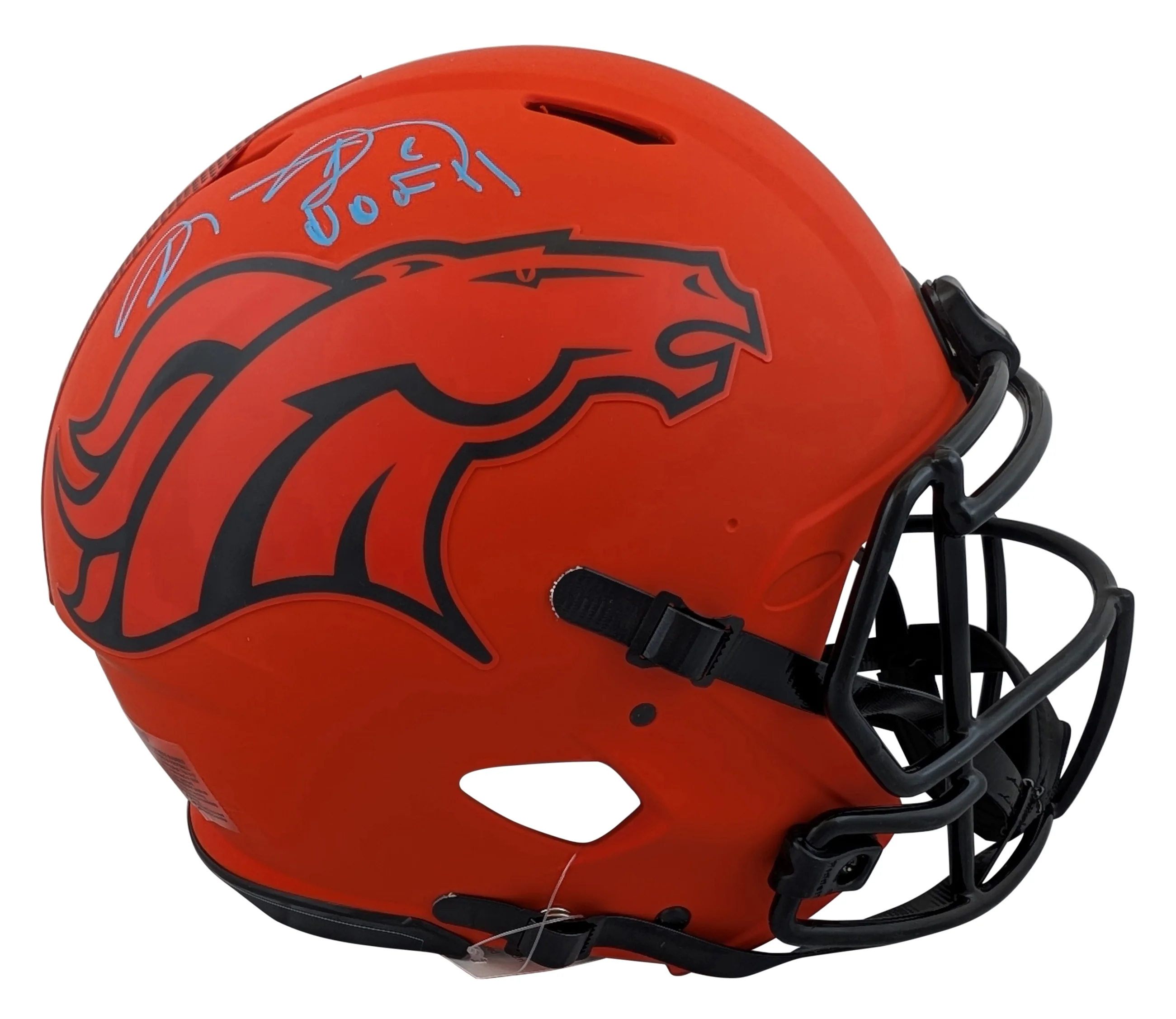 Broncos Shannon Sharpe "HOF" Signed Rave F/S Speed Proline Helmet W/ Case BAS W - Image 3