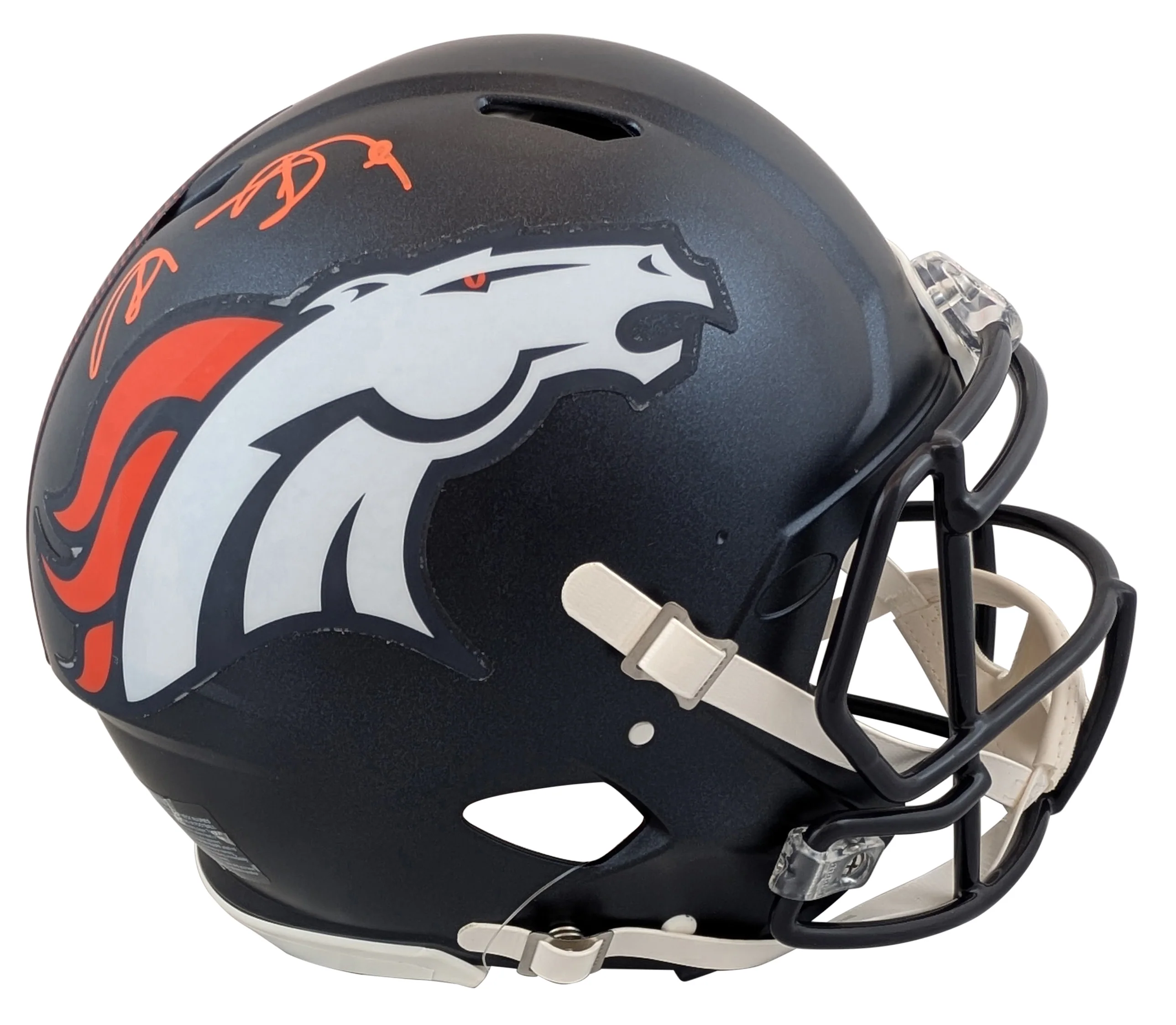 Broncos Shannon Sharpe Signed Full Size Speed Proline Helmet W/ Case BAS Witness - Image 3