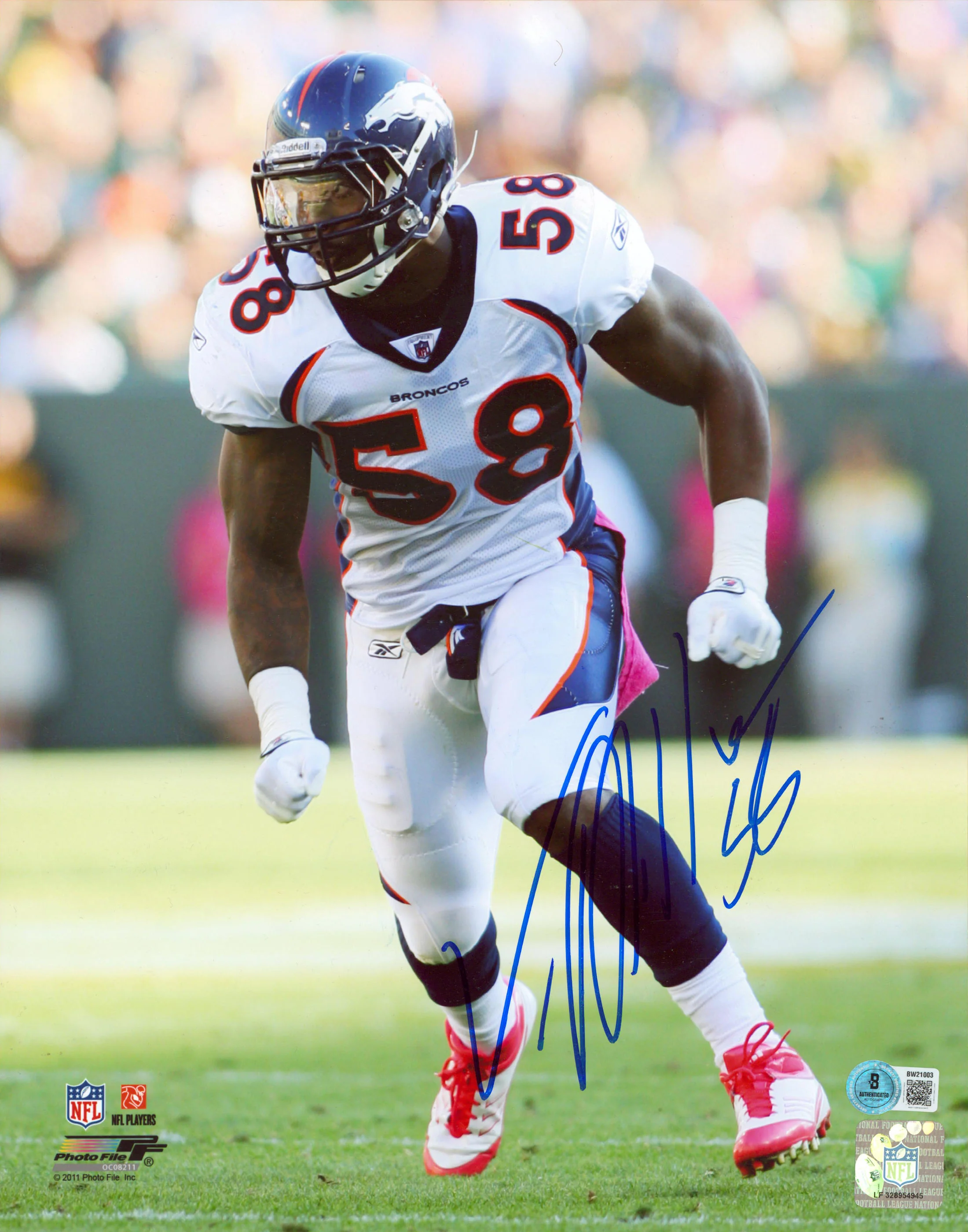 Broncos Von Miller Authentic Signed 11x14 Vertical Photo Autographed BAS BW21003 - Image 2