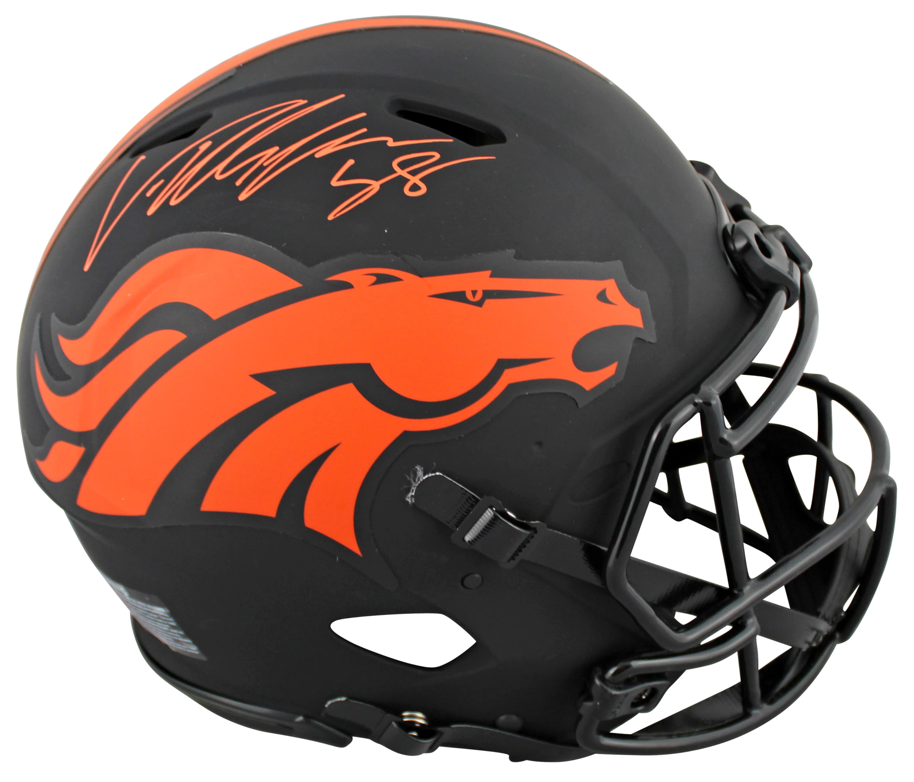 Broncos Von Miller Signed Eclipse F/S Speed Proline Helmet W/ Case BAS Witnessed - Image 3