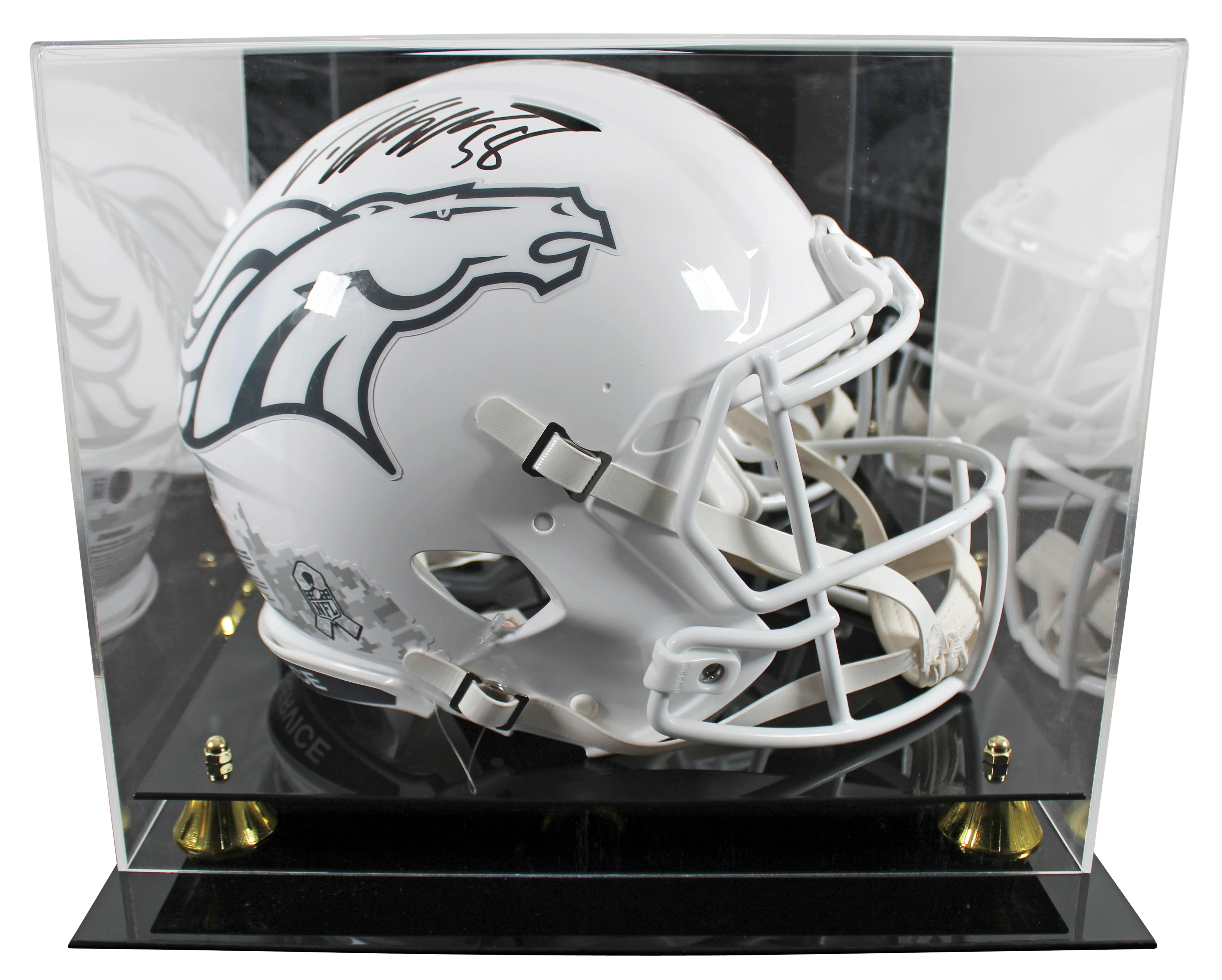 Broncos Von Miller Signed STS III Full Size Speed Proline Helmet W/ Case BAS Wit - Image 2