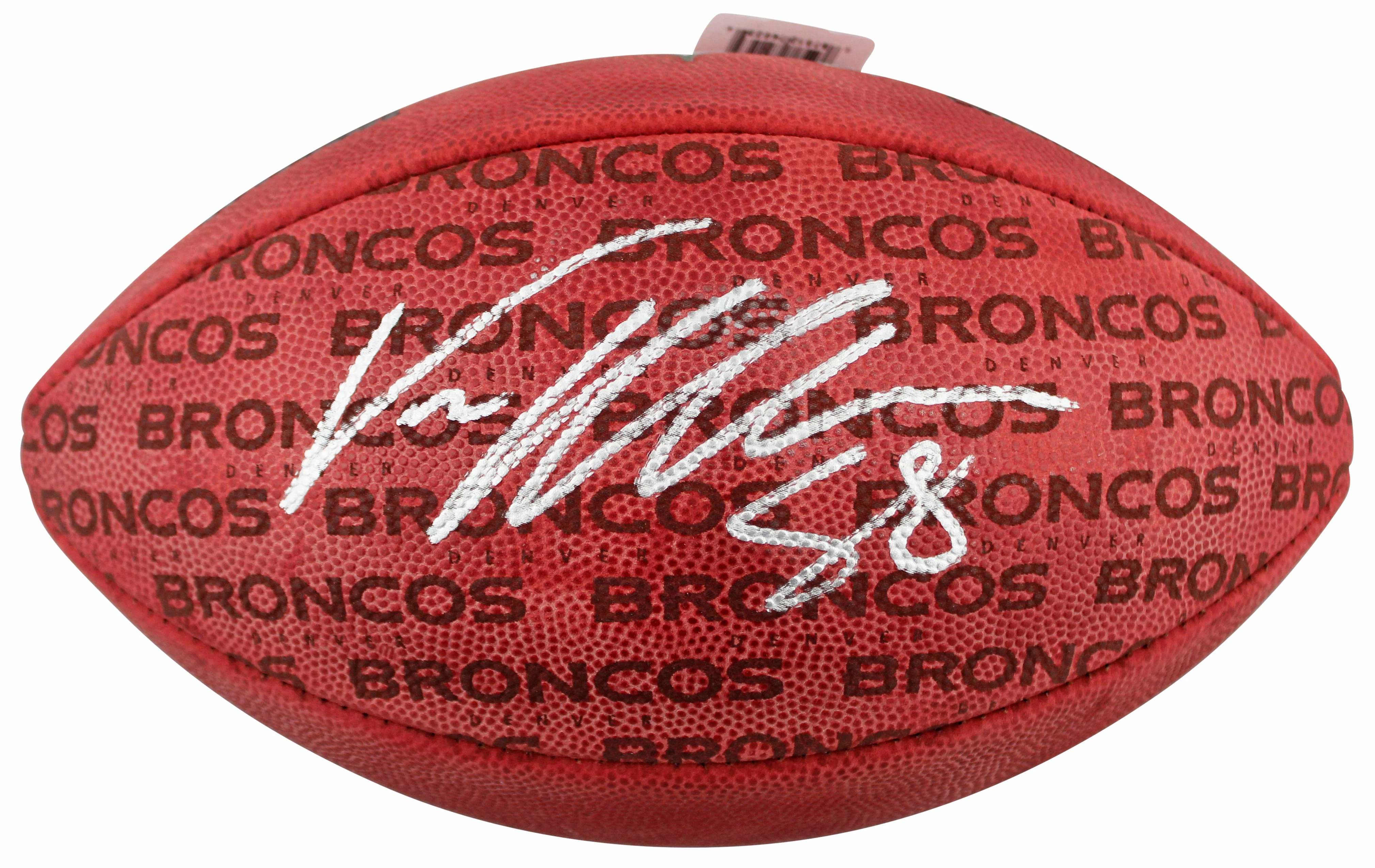 Broncos Von Miller Signed Wilson "The Duke" Team Showcase Football BAS Witnessed - Image 2