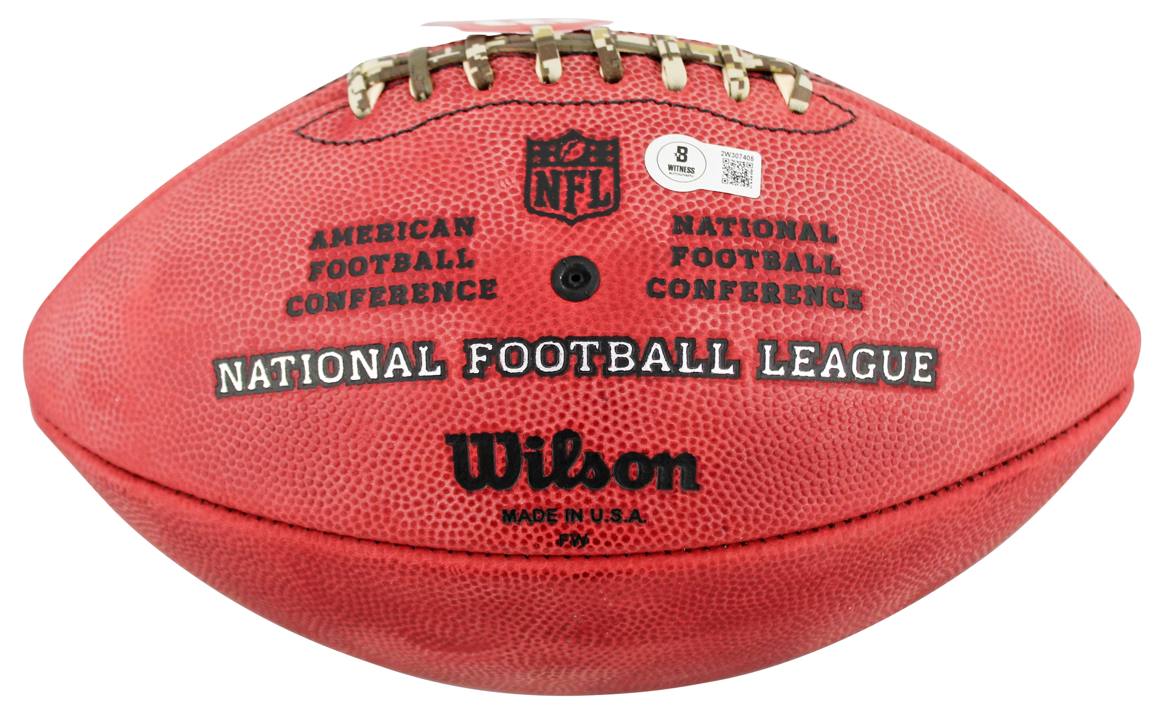 Broncos Von Miller Signed Wilson "The Duke" Team Showcase Football BAS Witnessed - Image 4