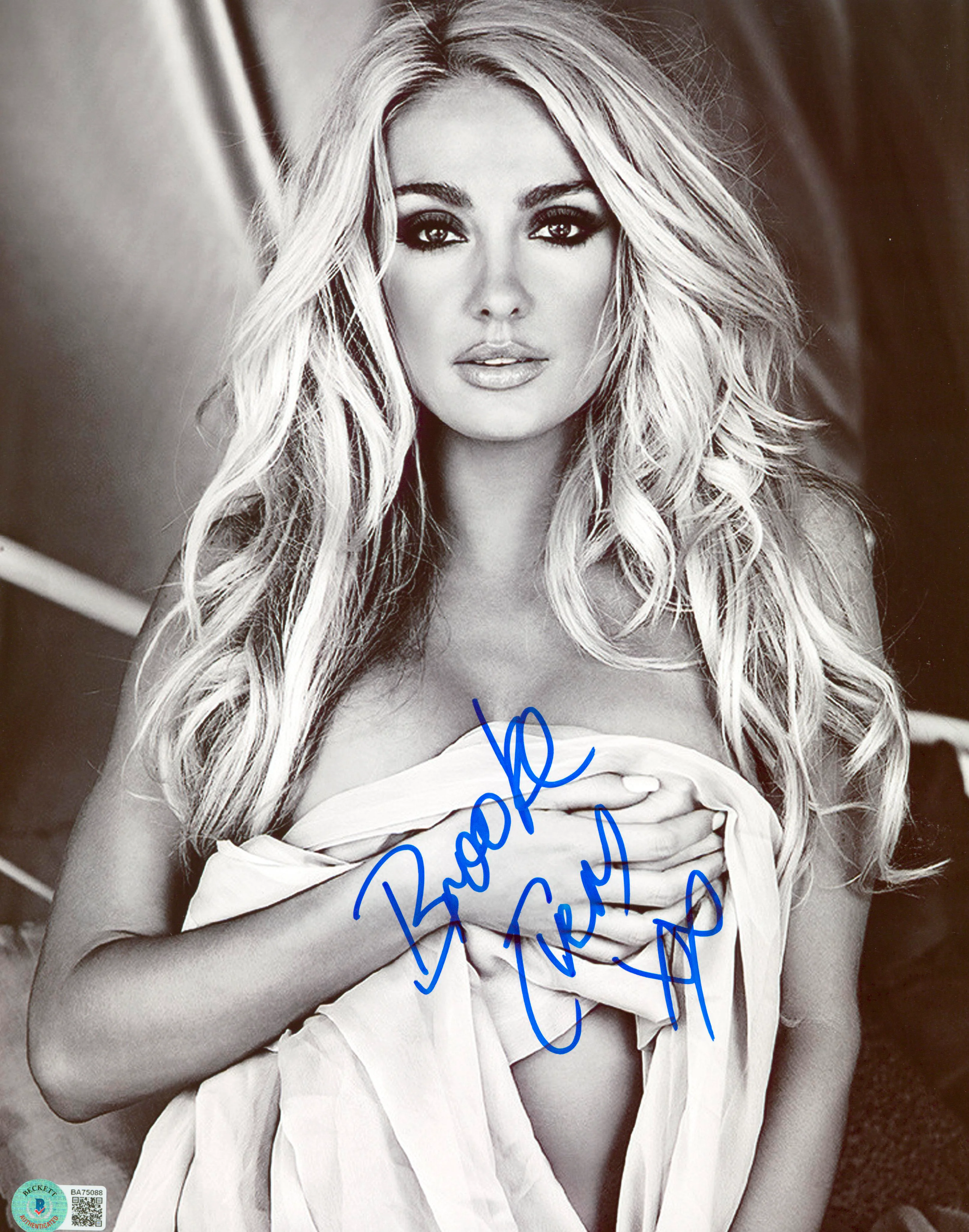 Brooke Evers Model & DJ Authentic Signed 11x14 Sexy Photo BAS #BA75088 - Image 2