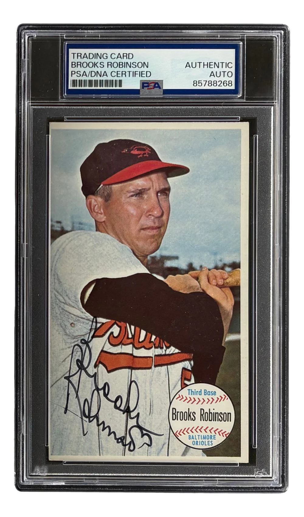 Brooks Robinson Signed 1964 Topps Giants #50 Baltimore Orioles Card PSA/DNA