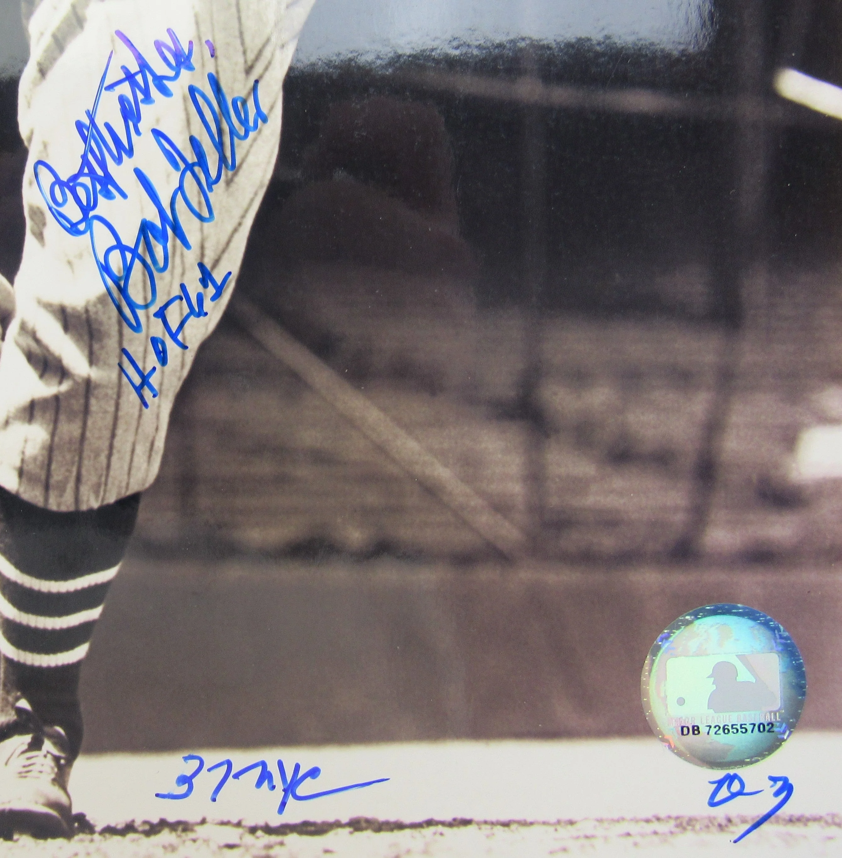 Bob Feller Signed Auto 8x10 Photo JSA CM07398 w/many inscriptions - Image 2