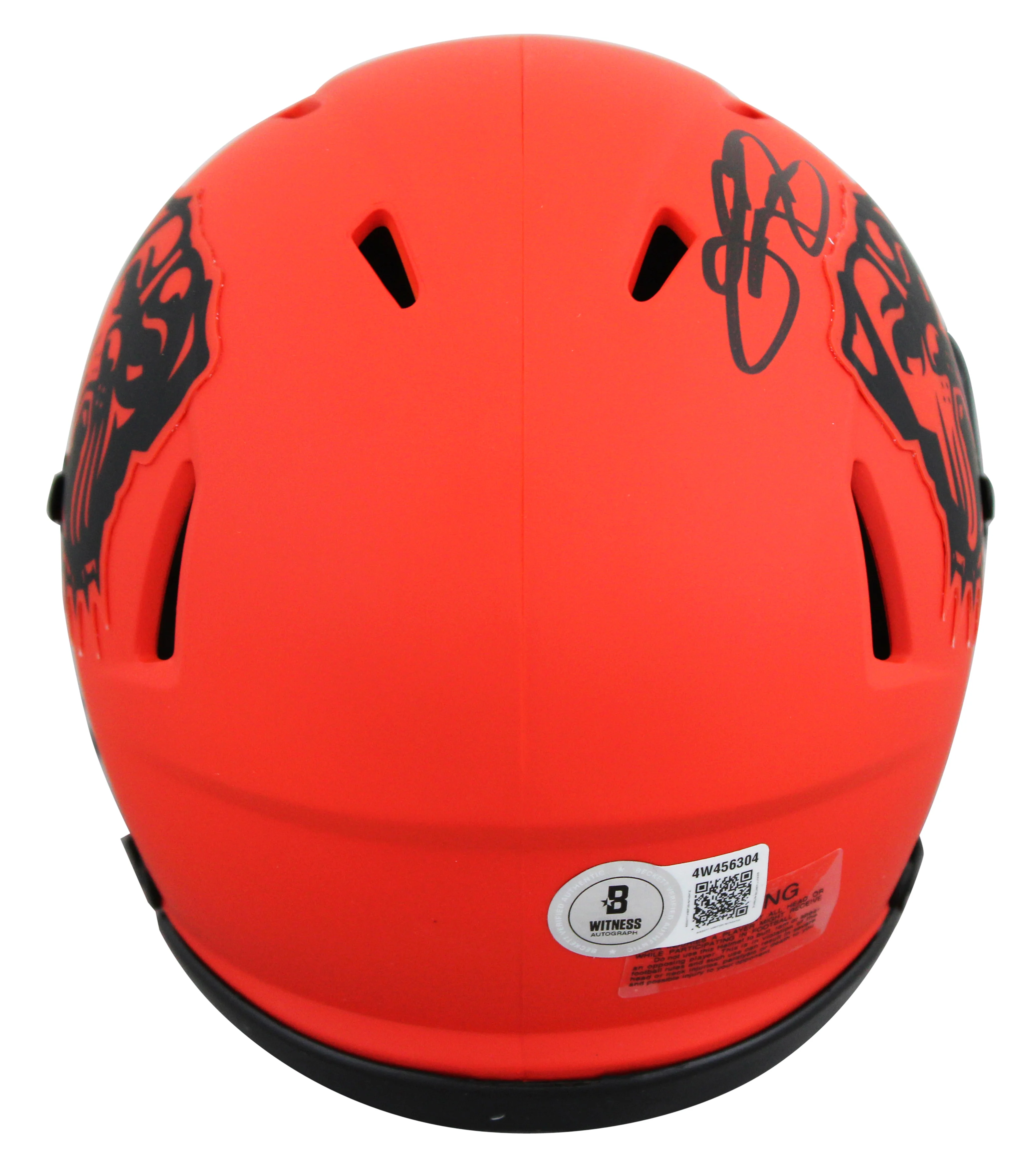 Browns Johnny Manziel "F*** CLE" Signed Rave Speed Mini Helmet BAS Witnessed - Image 3