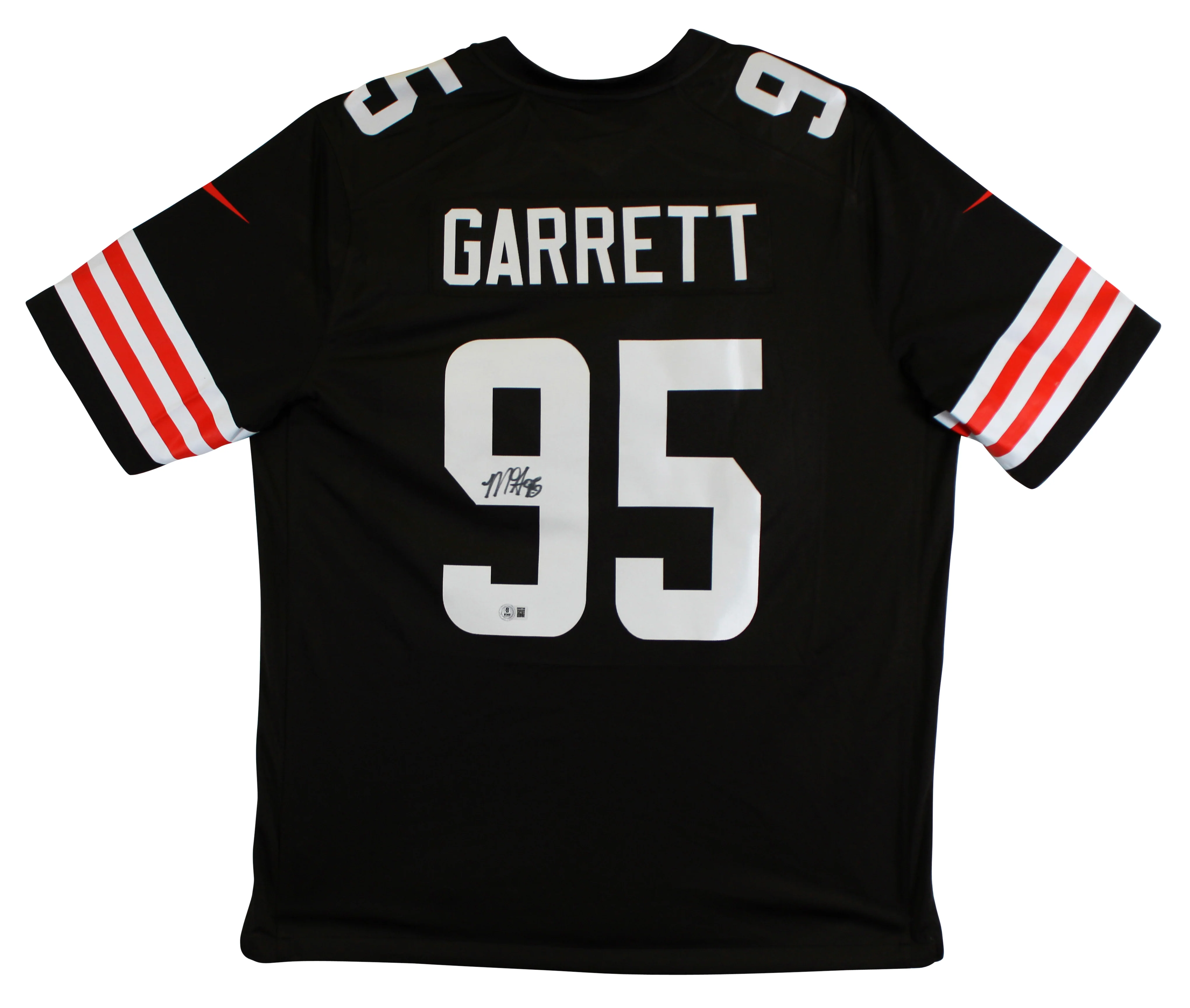 Browns Myles Garrett Authentic Signed Brown Nike Limited Jersey BAS Witnessed - Image 3