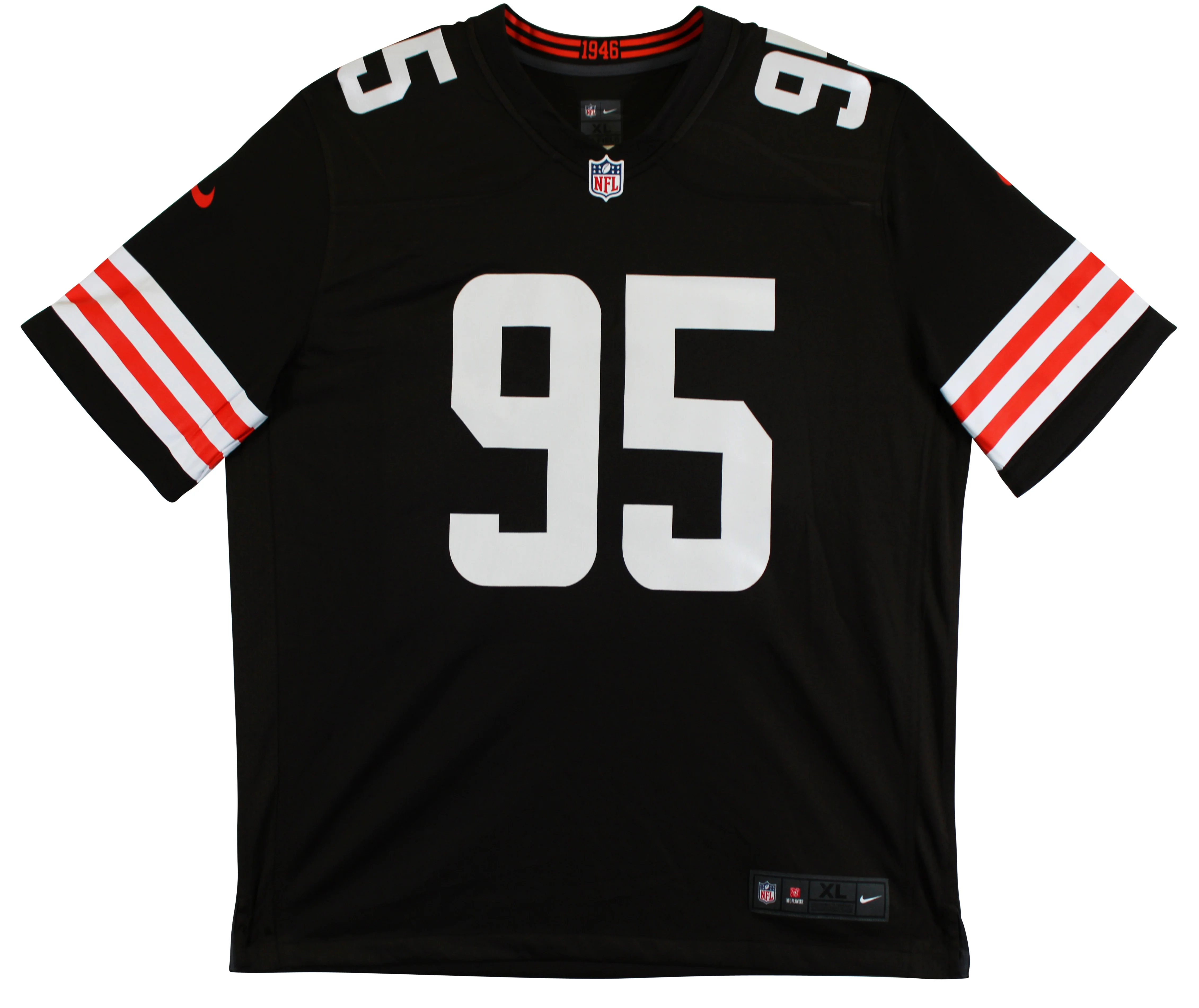 Browns Myles Garrett Authentic Signed Brown Nike Limited Jersey BAS Witnessed - Image 5