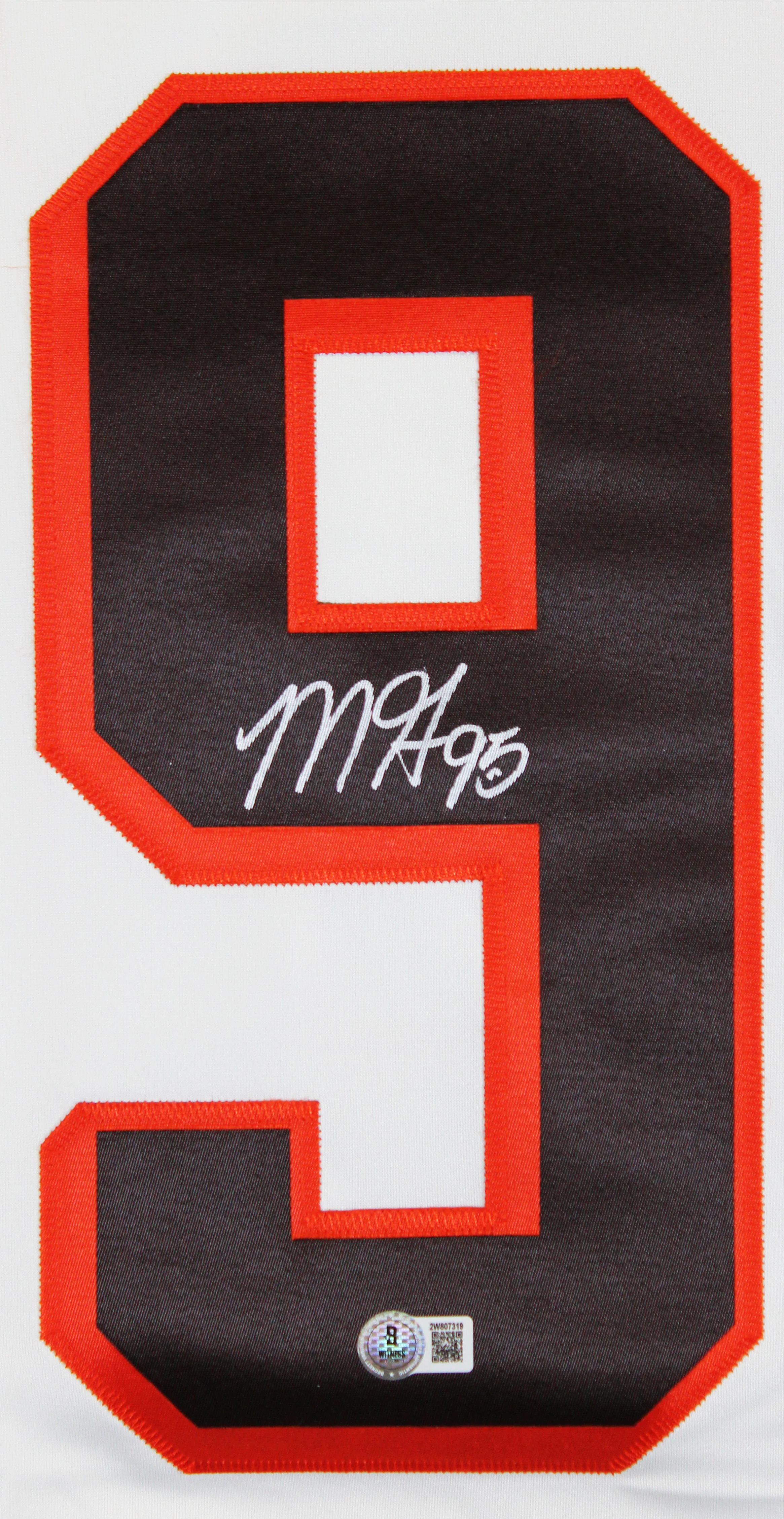 Browns Myles Garrett Authentic Signed White Nike Limited Jersey BAS Witnessed - Image 4