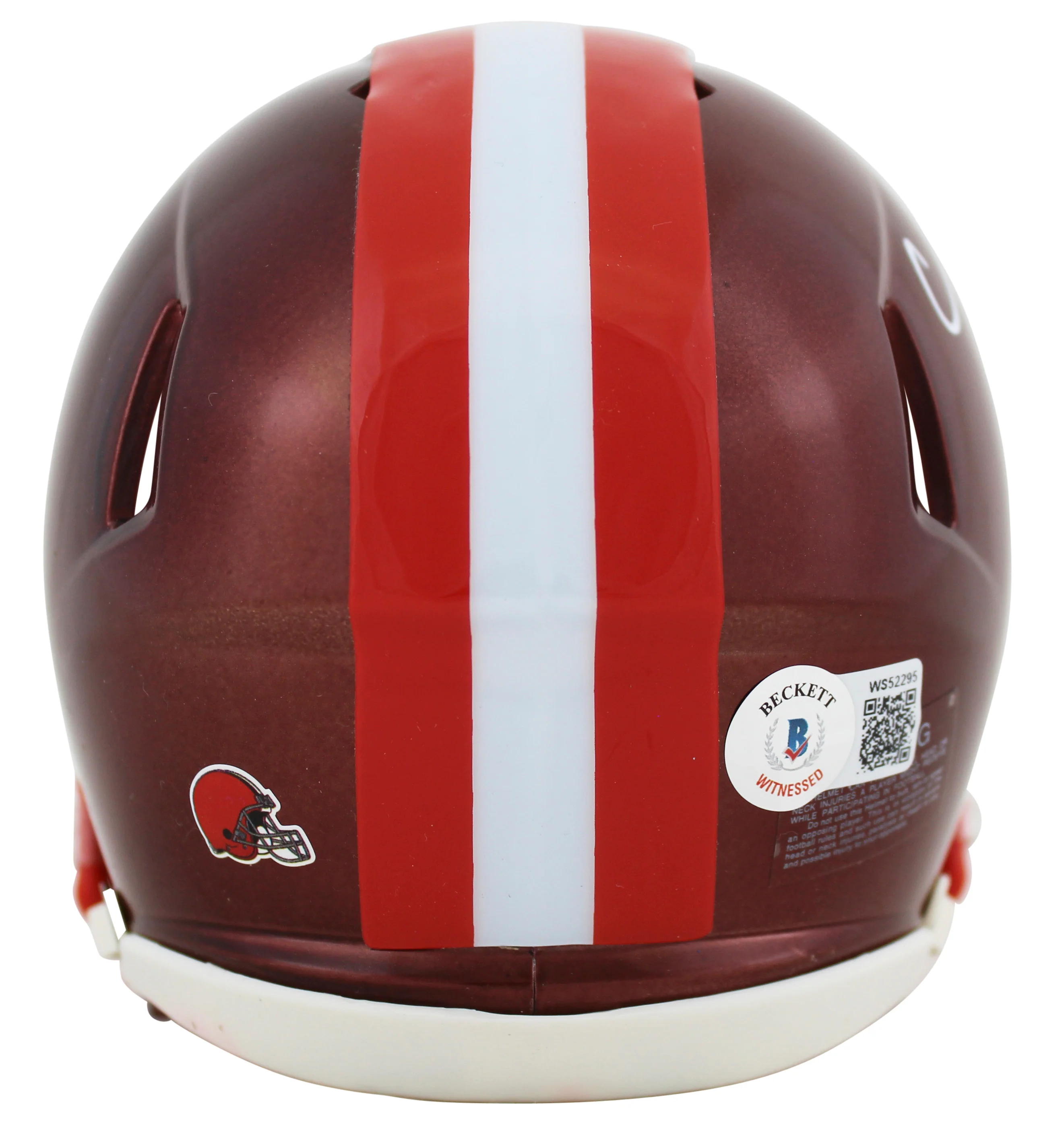 Browns Nick Chubb Authentic Signed Flash Speed Mini Helmet BAS Witnessed - Image 3