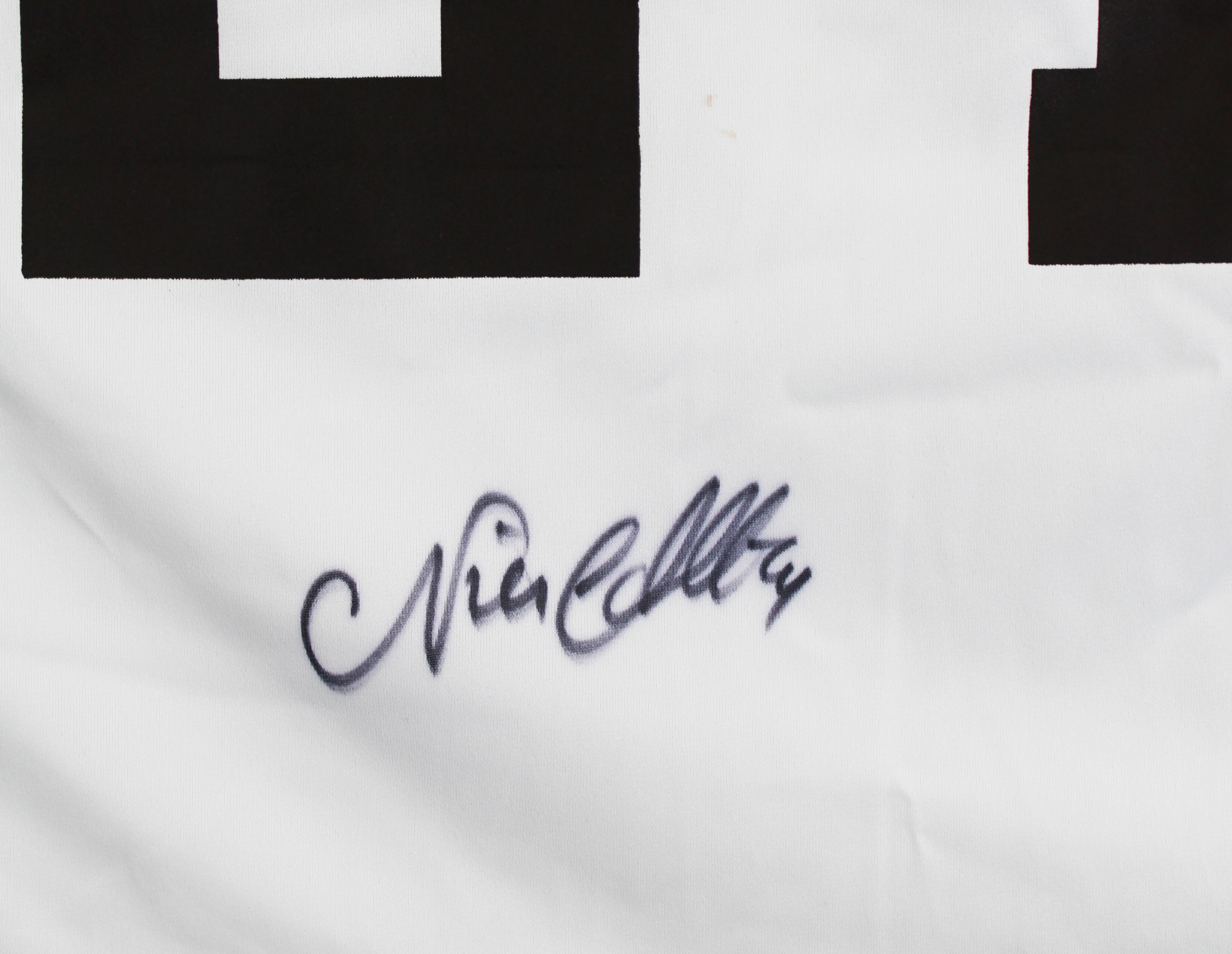Browns Nick Chubb Authentic Signed White Nike Game Jersey BAS Witness #1W042201 - Image 4
