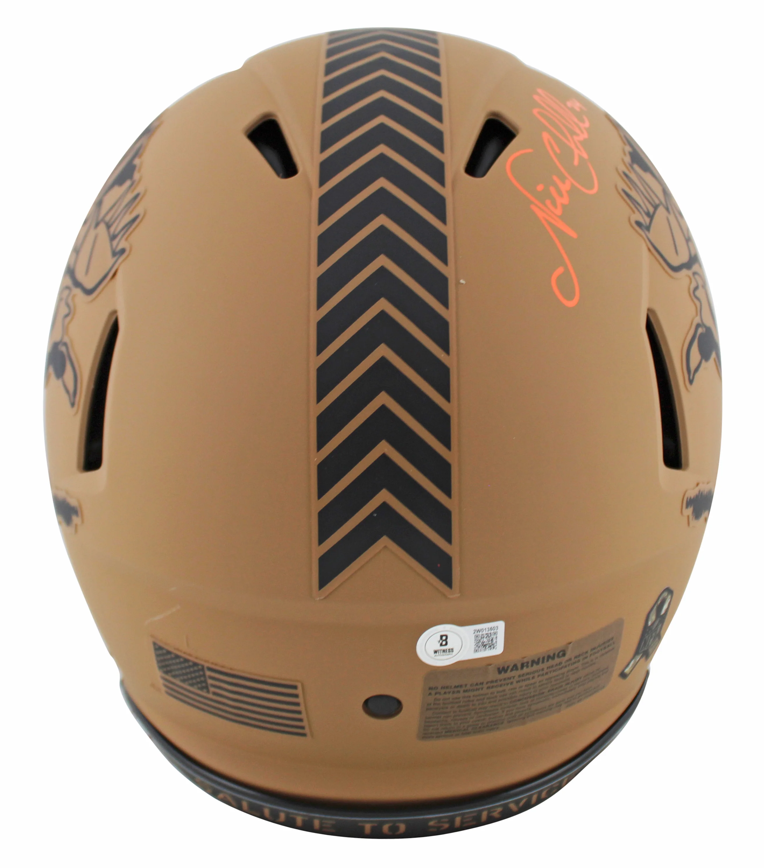 Browns Nick Chubb Signed STS II Full Size Speed Proline Helmet W/ Case BAS Wit - Image 4