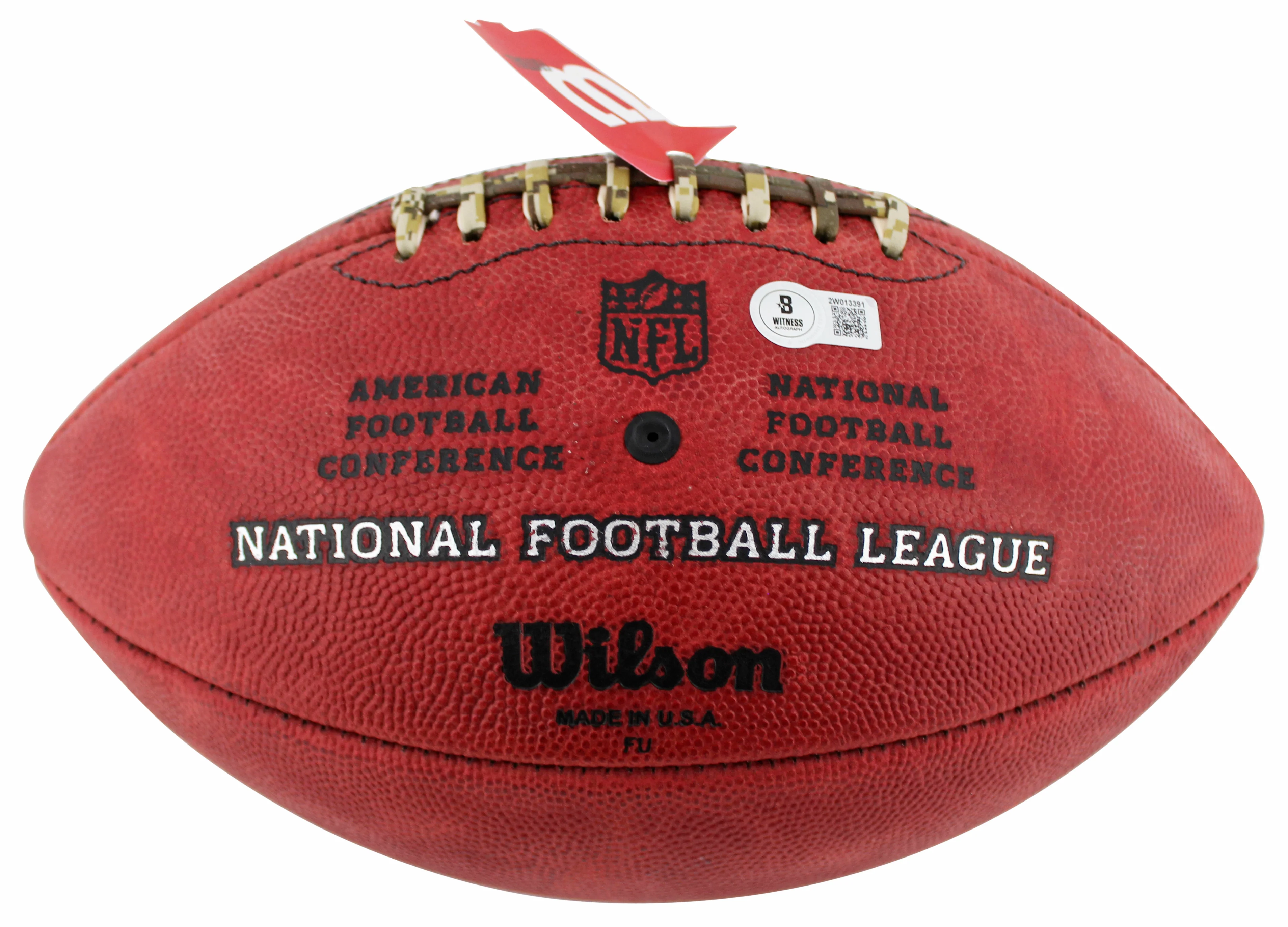 Browns Nick Chubb Signed Wilson "The Duke" Team Showcase Football W/ Case BAS W - Image 6