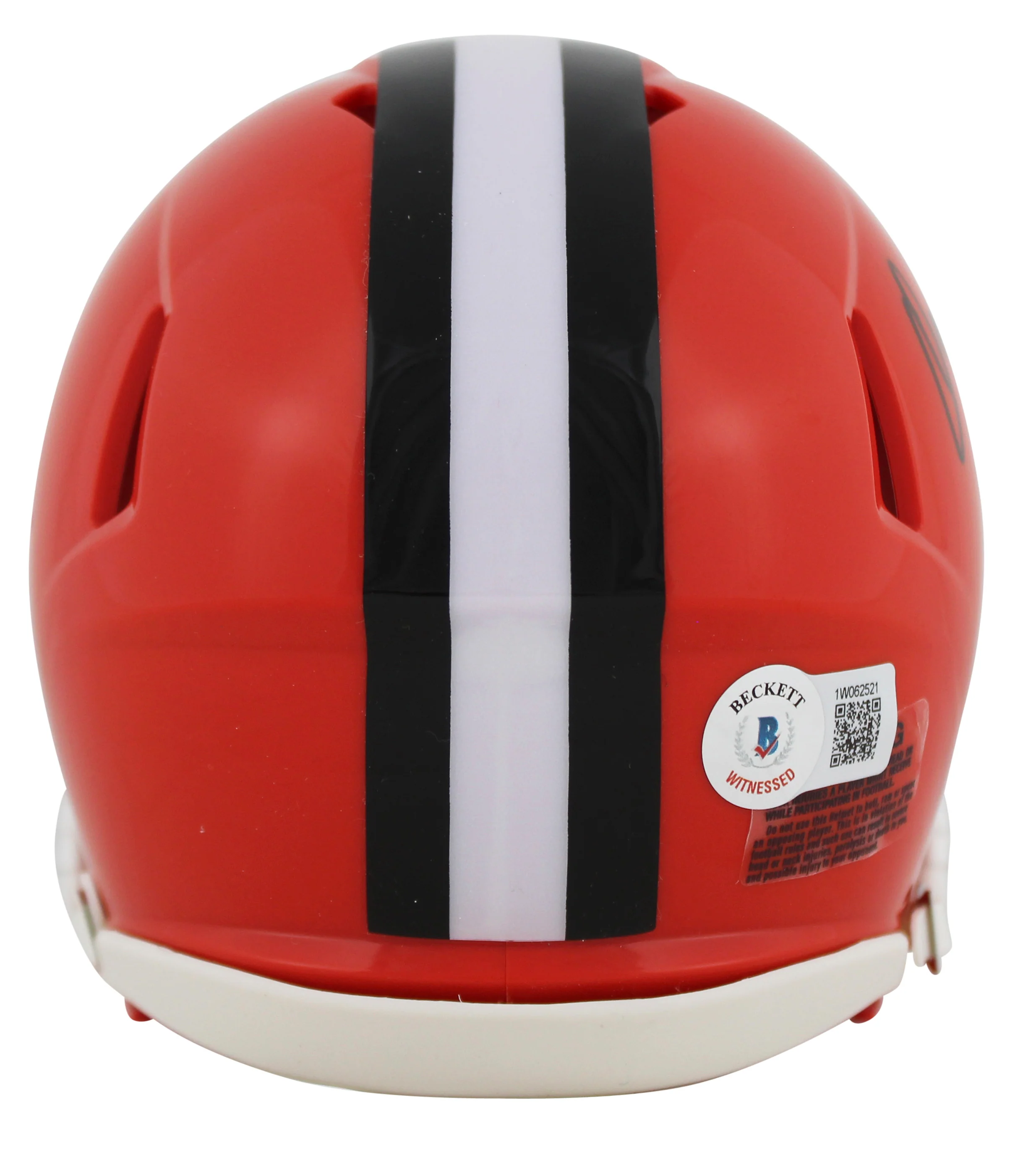 Browns Ozzie Newsome "HOF 99" Signed 1975-05 TB Speed Mini Helmet BAS Witnessed - Image 2