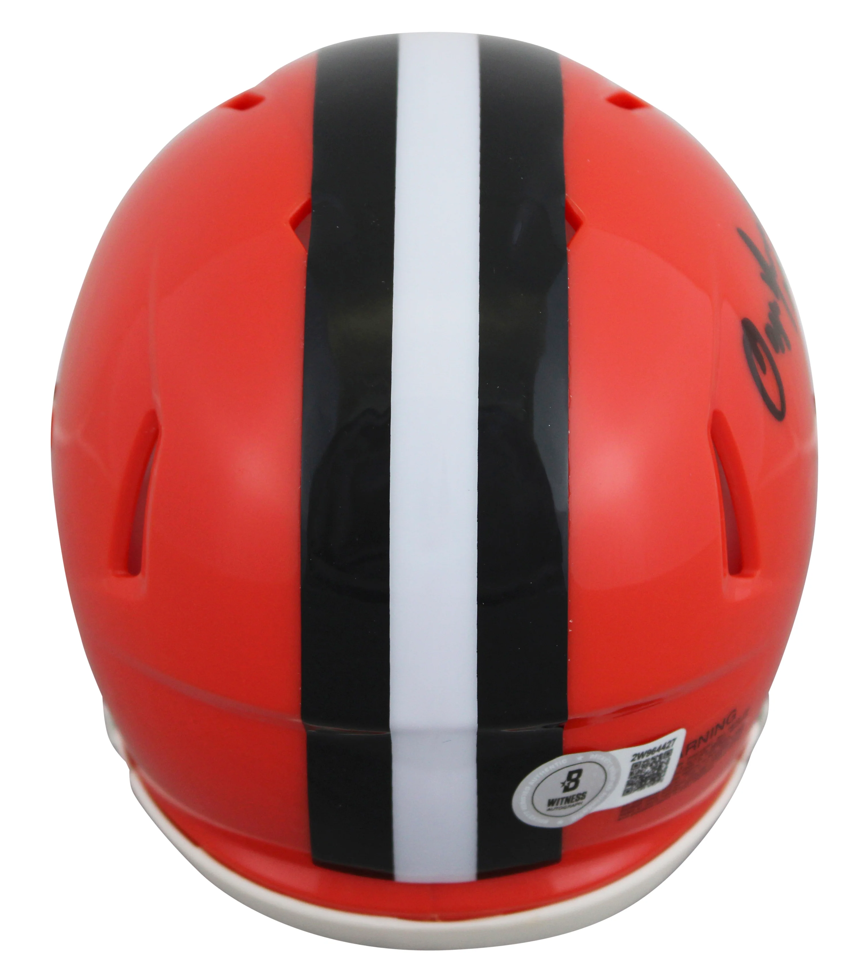 Browns Ozzie Newsome "HOF 99" Signed 2024 Speed Mini Helmet BAS Witnessed - Image 3